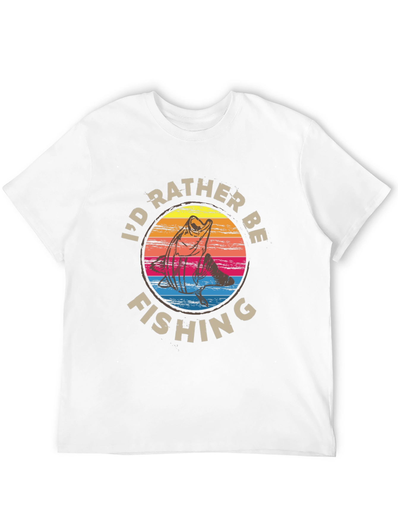 Black I'd Rather Be Fishing Graphic Tee - Black view 12