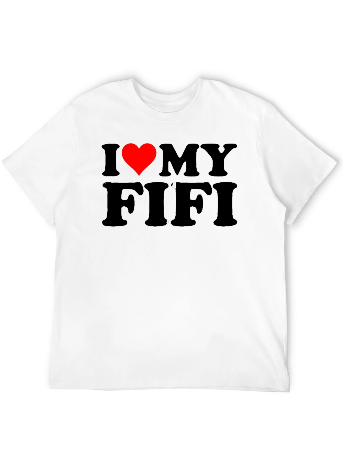 Black I Heart My Fifi Black T-Shirt Novelty Tee view 12