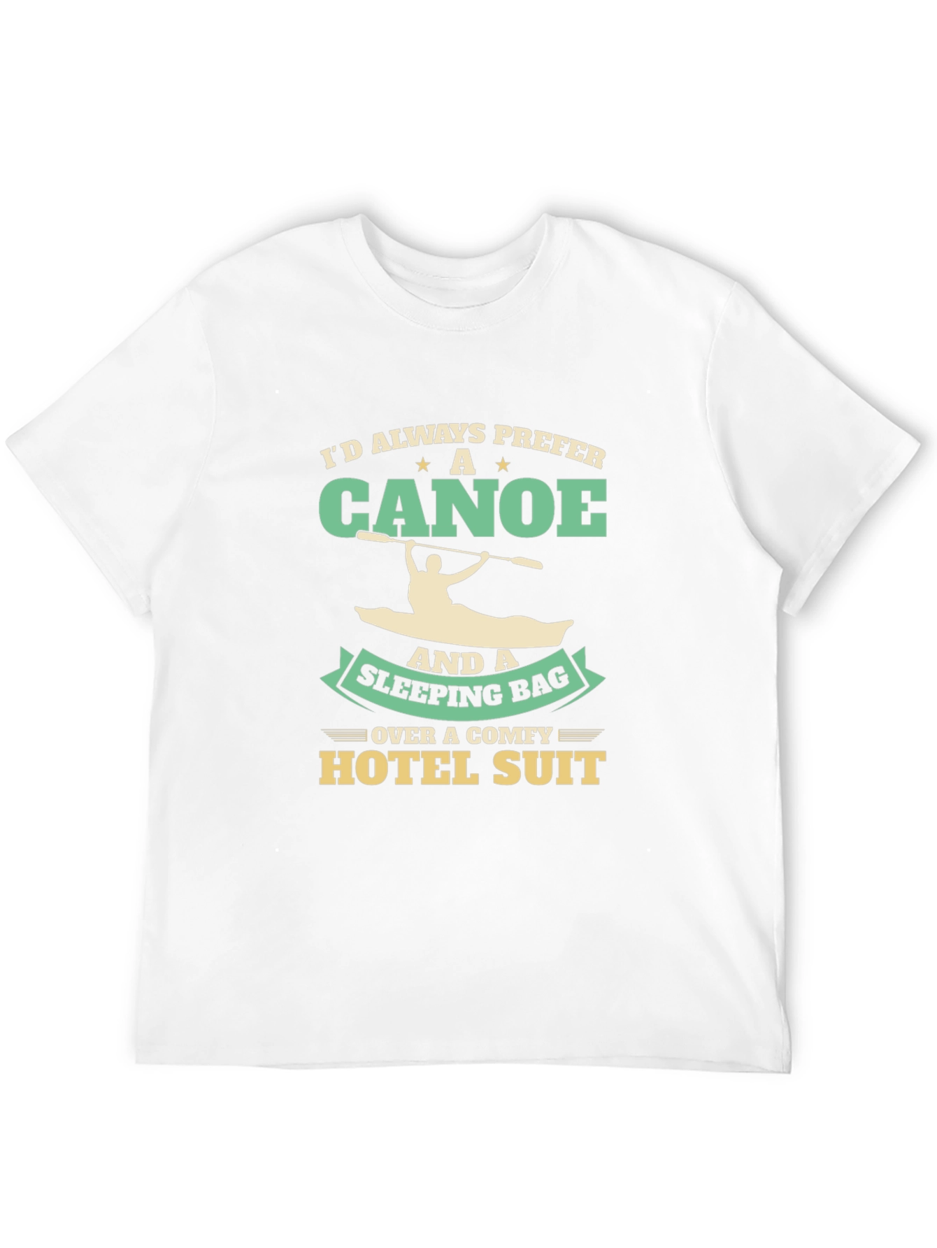 Black Canoe & Sleeping Bag T-Shirt - Outdoor Adventure Tee view 12