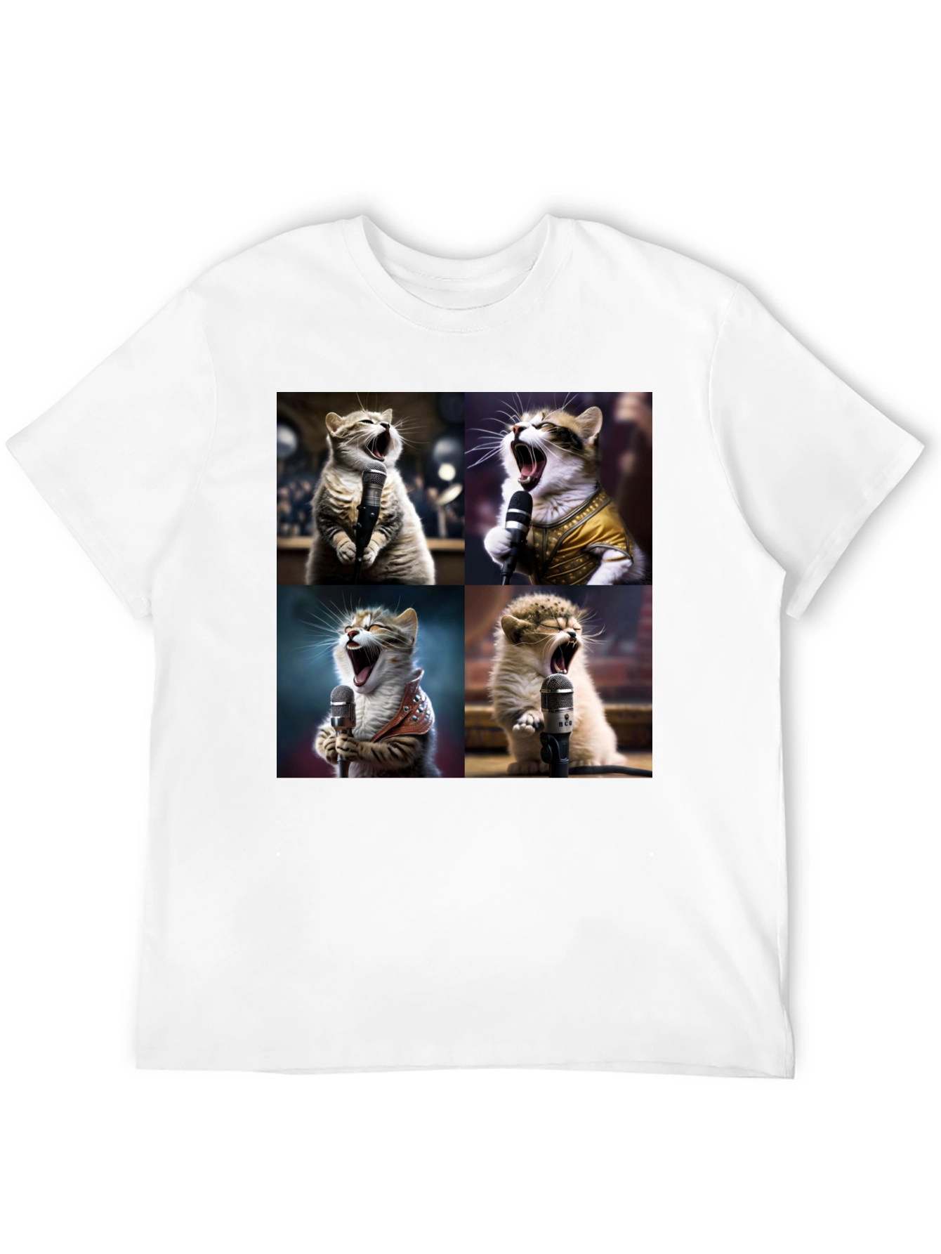 Black Cat Band T-Shirt: Music Loving Cats view 12