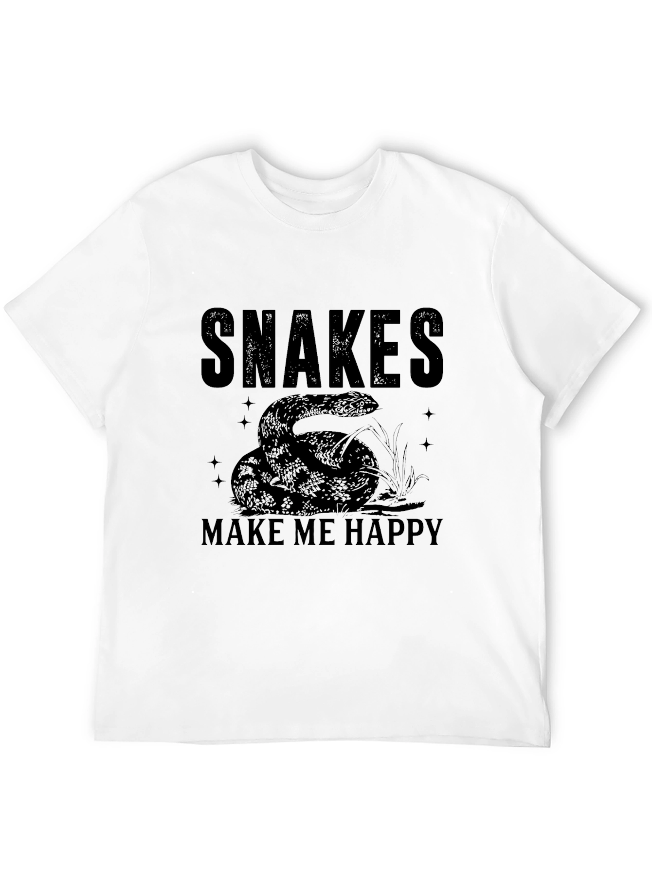 Black Snakes Make Me Happy Black Graphic Tee view 12