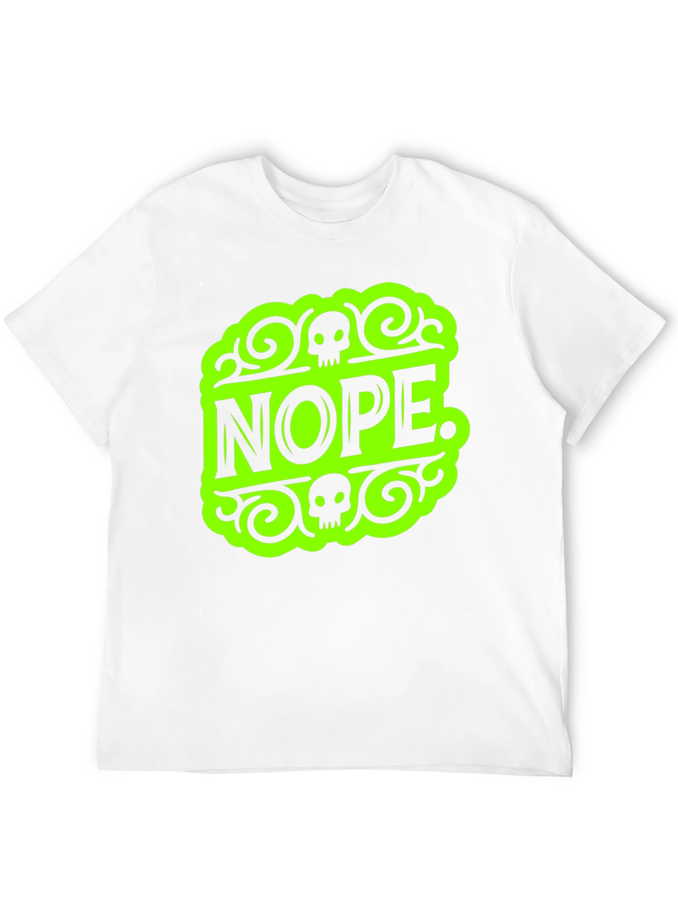 Black Nope Skull Graphic T-Shirt - Black Tee view 12