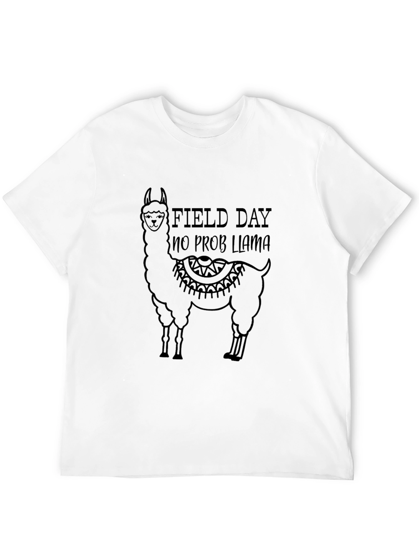 Black Field Day No Prob Llama Black T-Shirt view 12