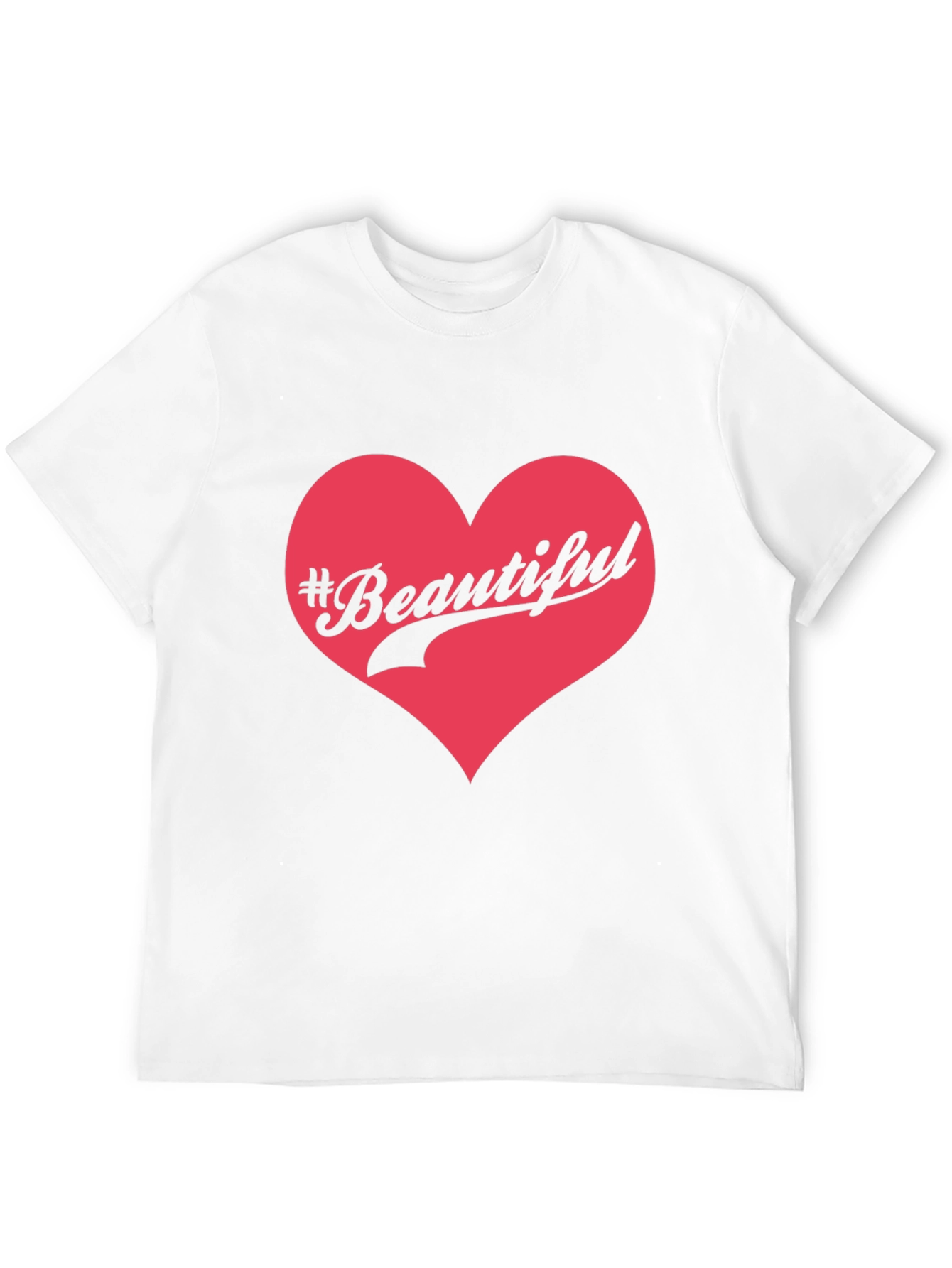 Black #Beautiful Heart Graphic Print Black T-Shirt view 12