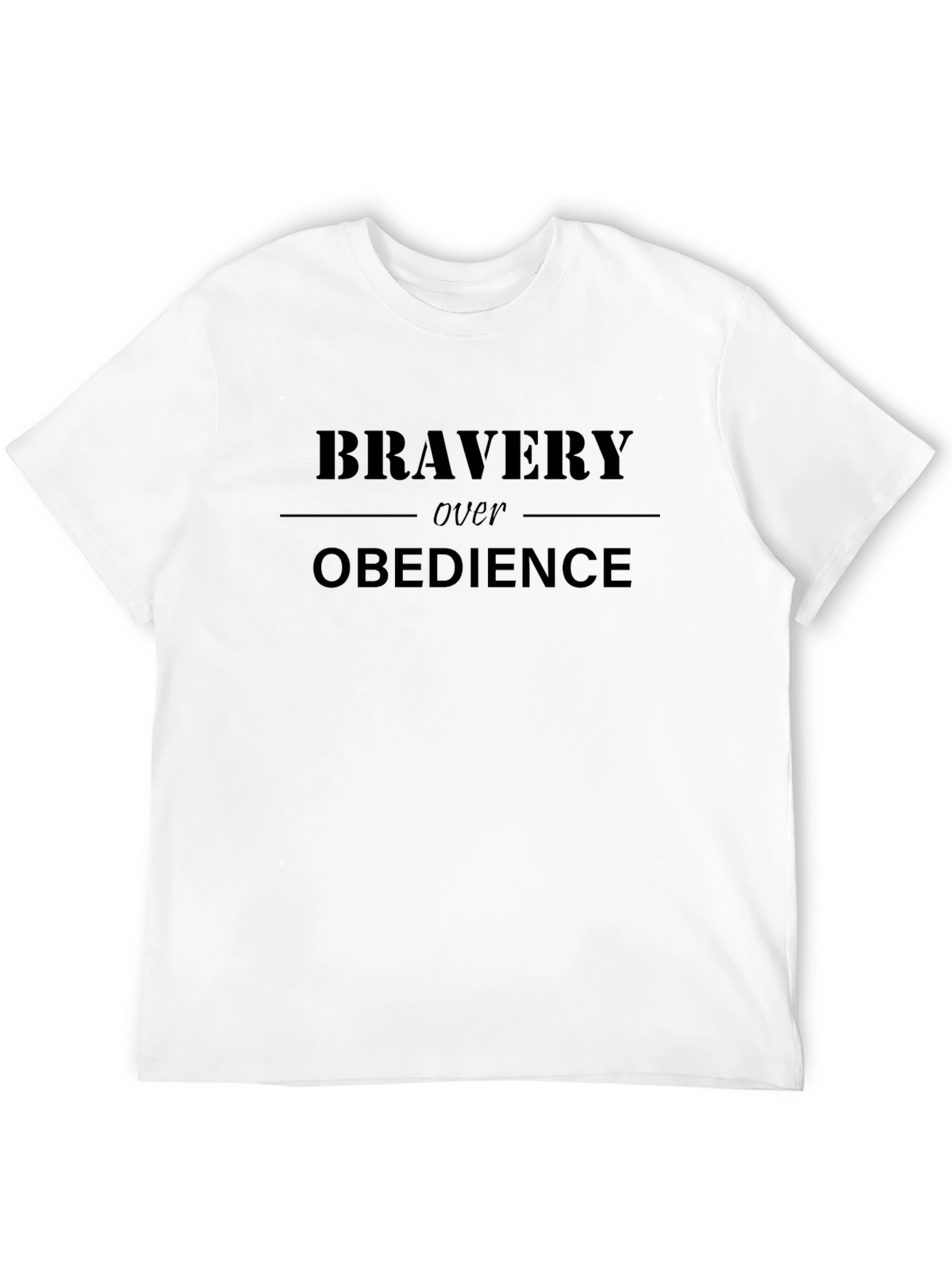 Black Bravery Over Obedience Graphic Tee view 12