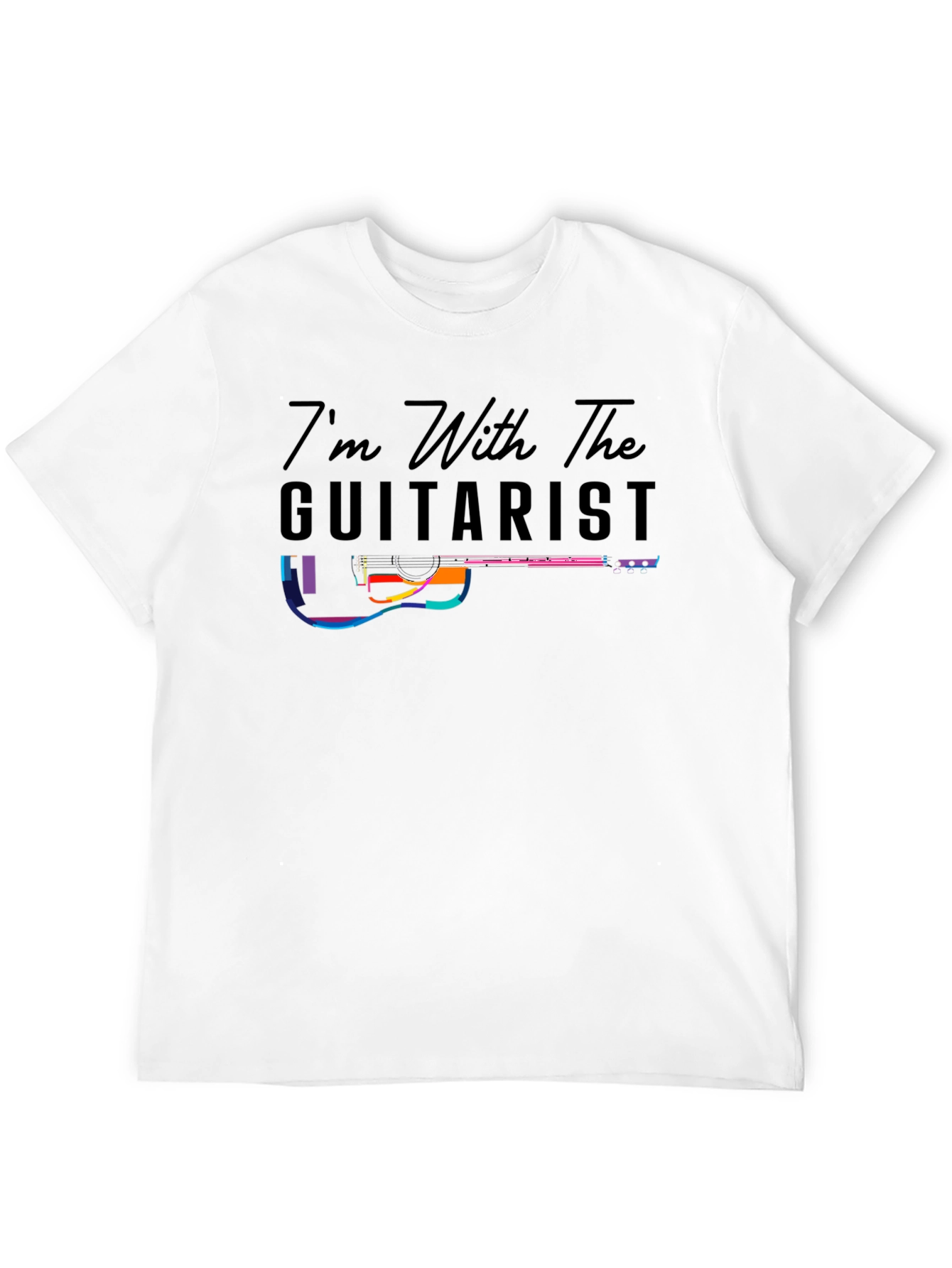 Black I'm With The Guitarist Graphic T-Shirt view 12