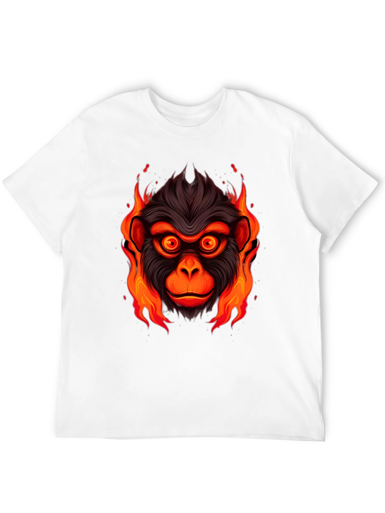 Black Fiery Monkey Graphic Tee - Men's Black T-Shirt view 12
