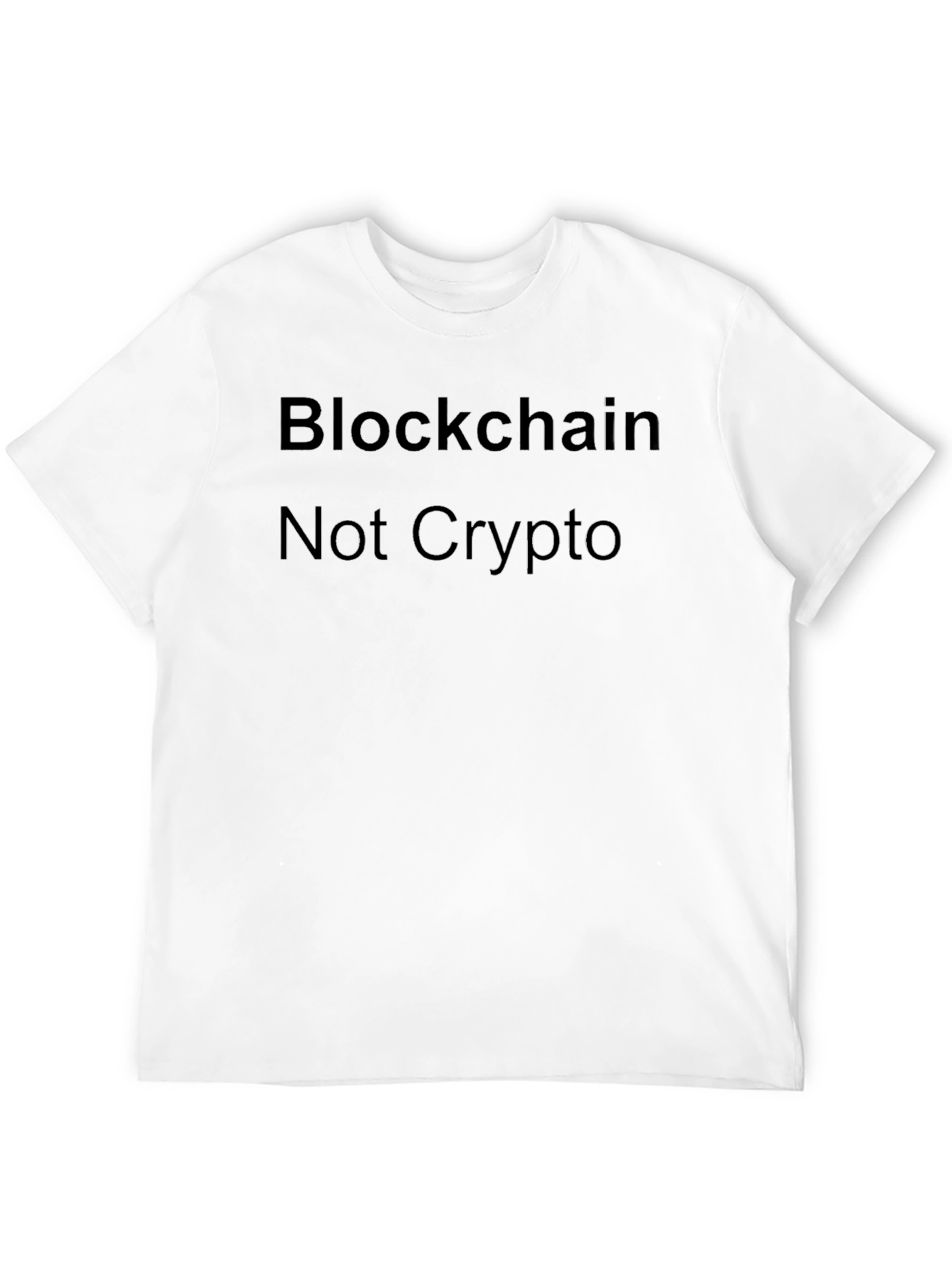Black Blockchain Not Crypto Black T-Shirt view 12