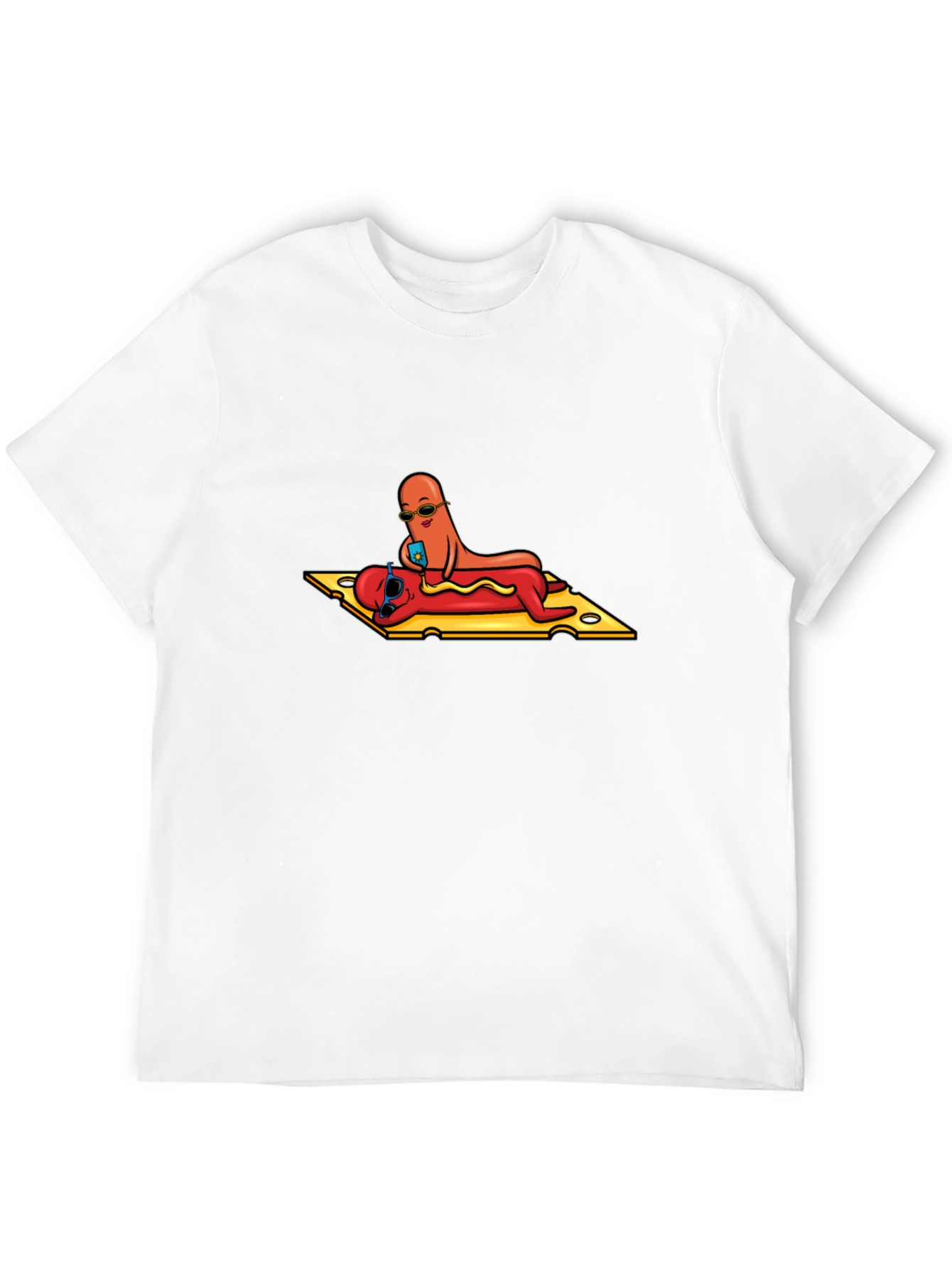 Black Hot Dog Selfie T-Shirt - Funny Foodie Tee view 12