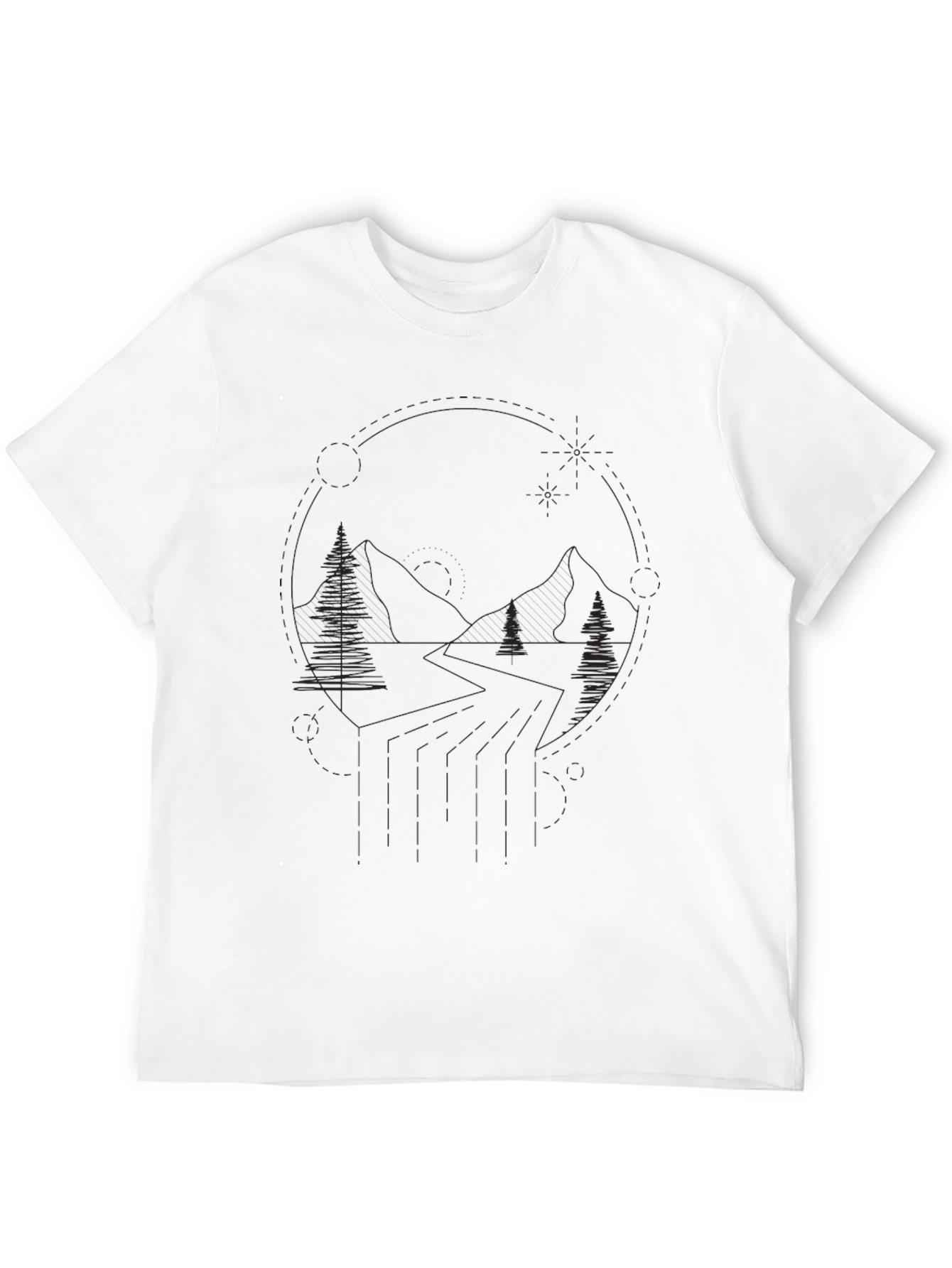 Black Men's Graphic Tee - Outdoors & Nature view 12