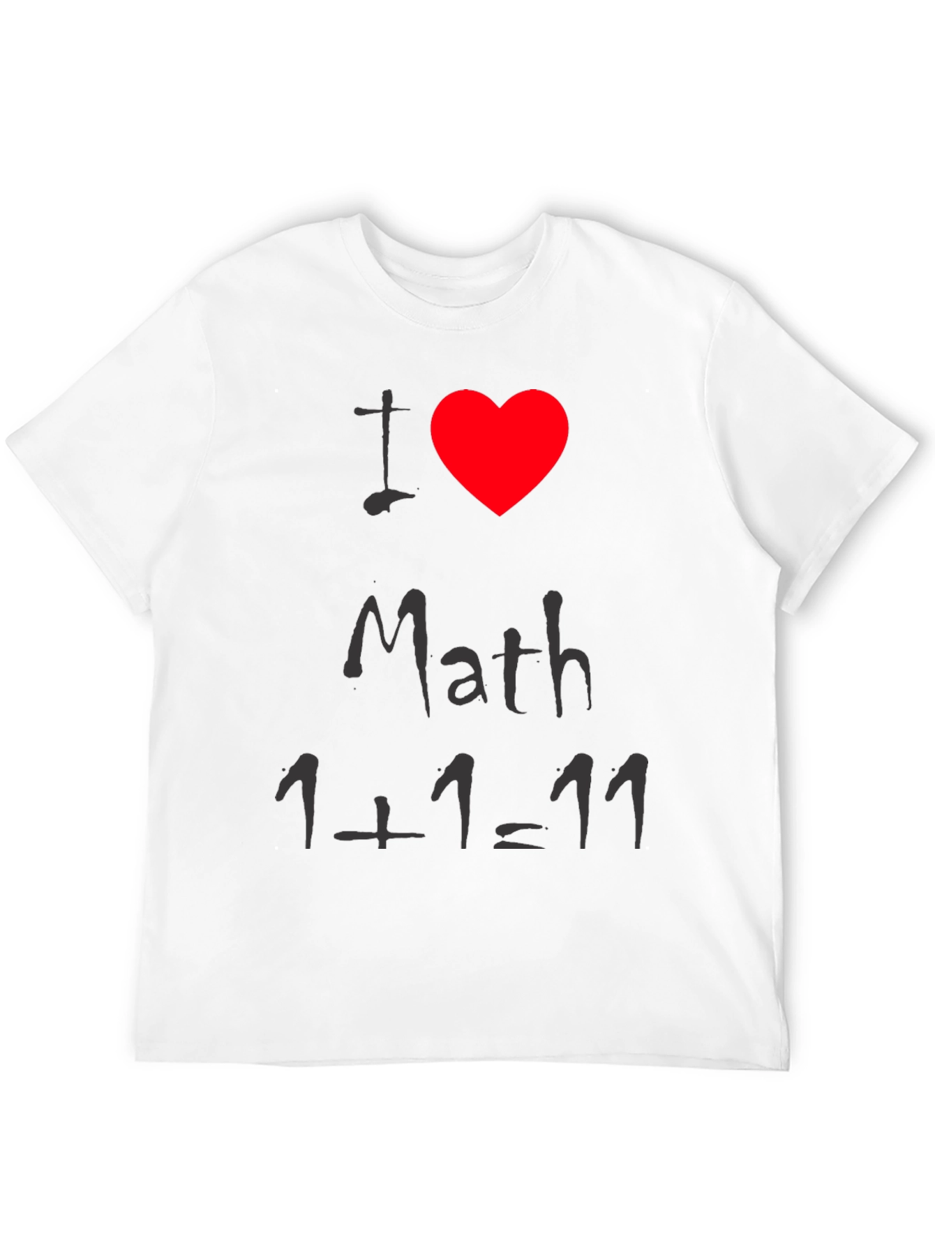 Black I Heart Math Funny T-Shirt view 12