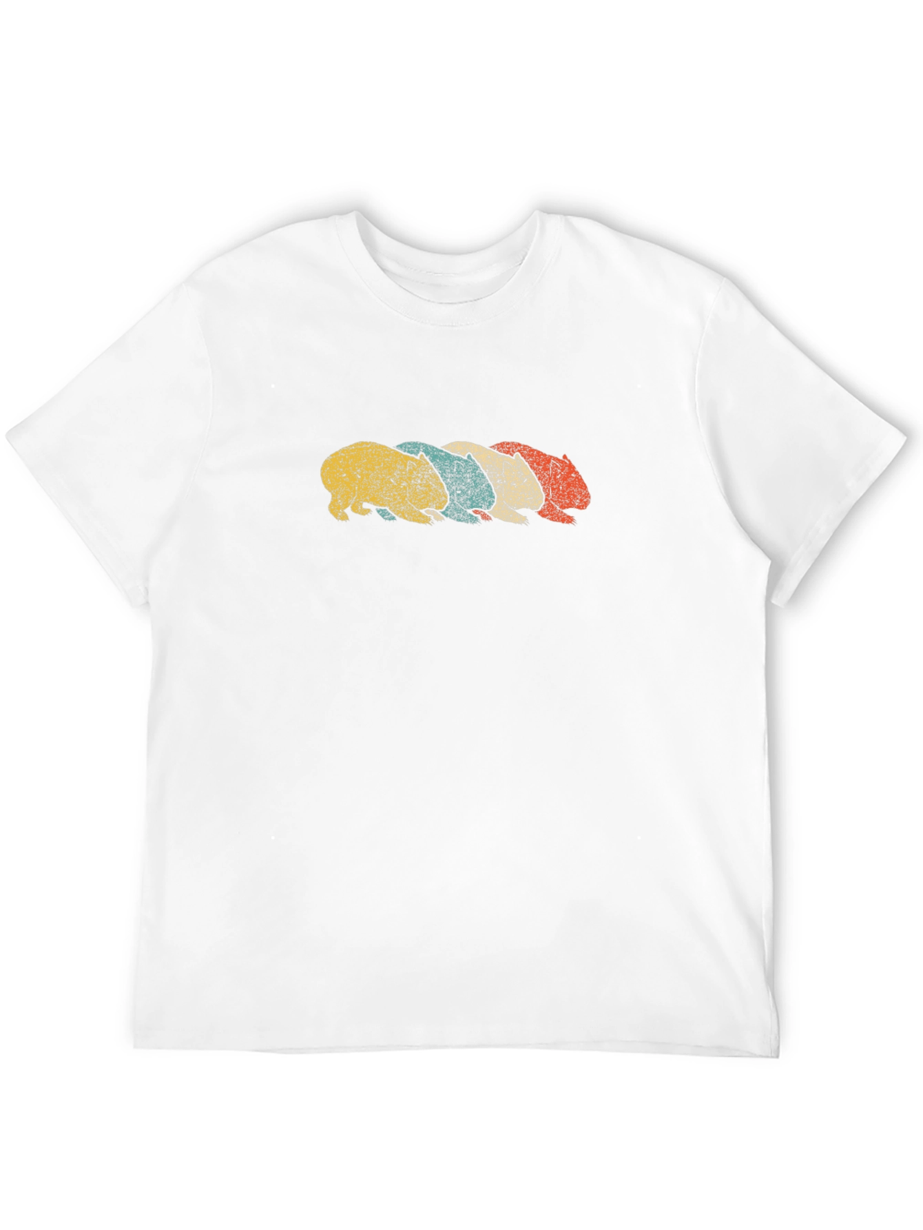 Black Retro Wombat T-Shirt - Vintage Style Animal Tee view 12