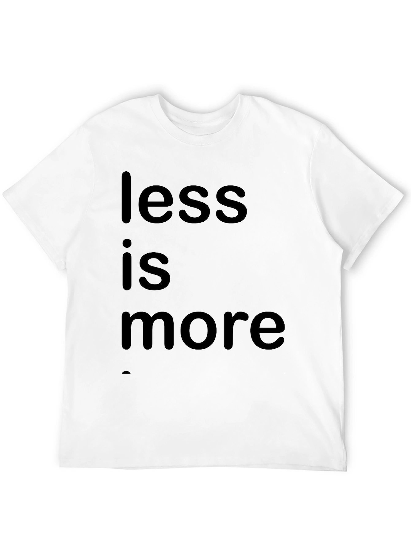 Black Minimalist 'Less is More' Black Graphic T-Shirt view 12