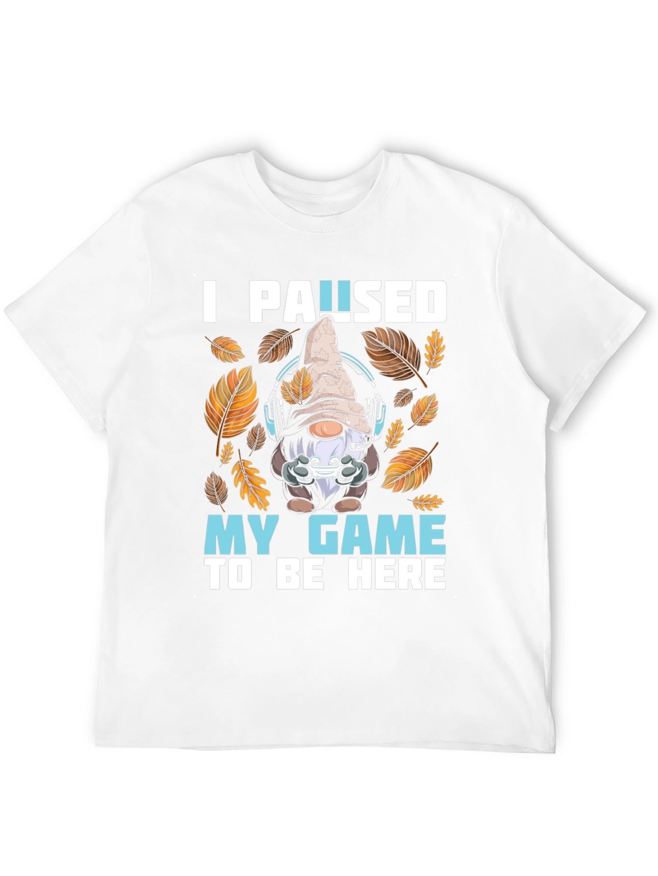 Black Gamer Gnome T-Shirt: I Paused My Game To Be Here view 12