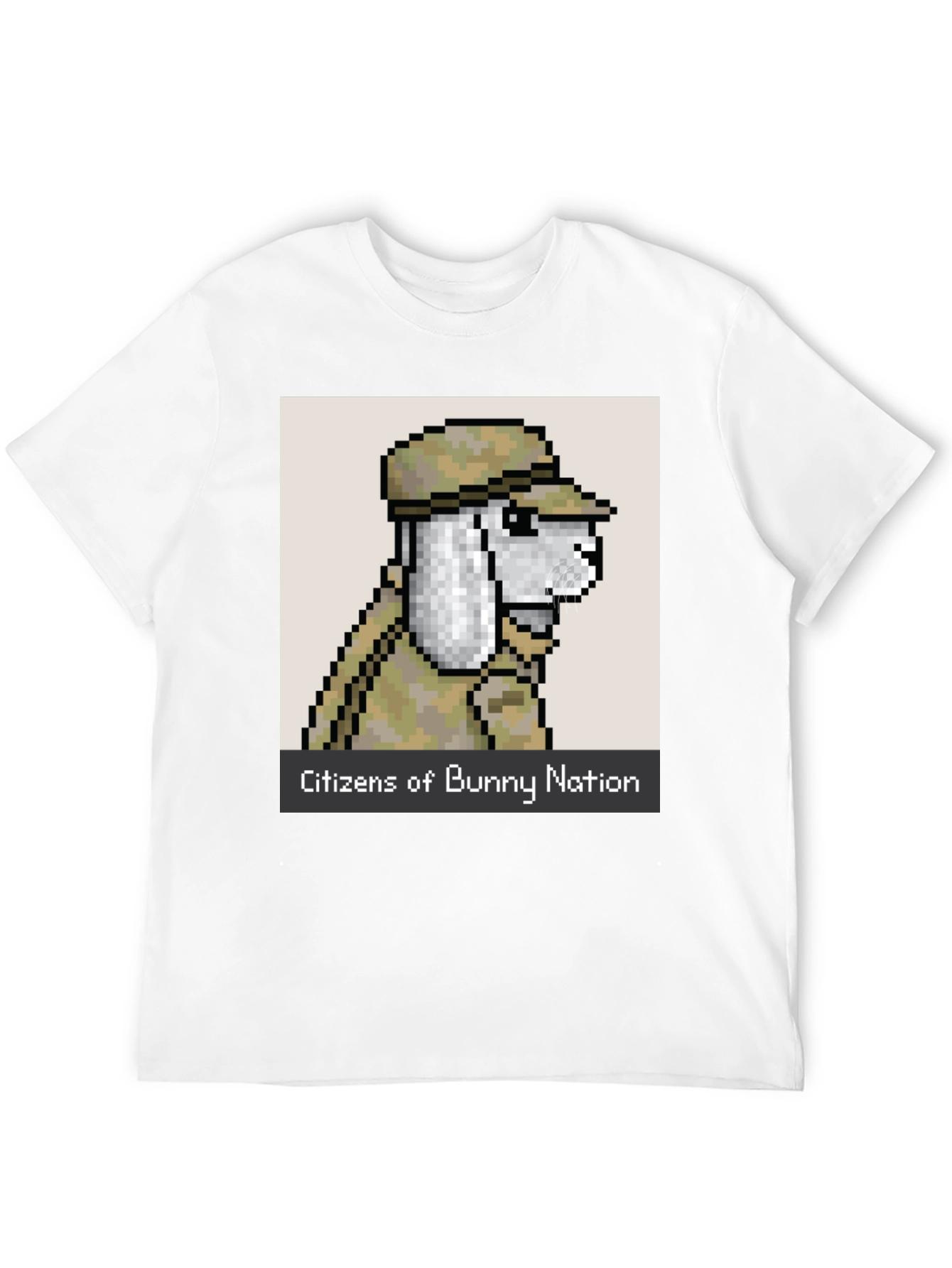 Black Citizens of Bunny Nation Pixel Art T-Shirt view 12