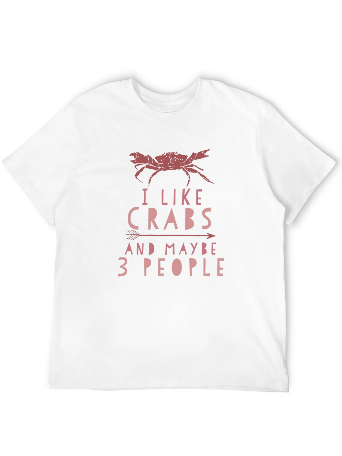 Black Crab Lover T-Shirt: I Like Crabs & Maybe 3 People - Funny Tee view 12