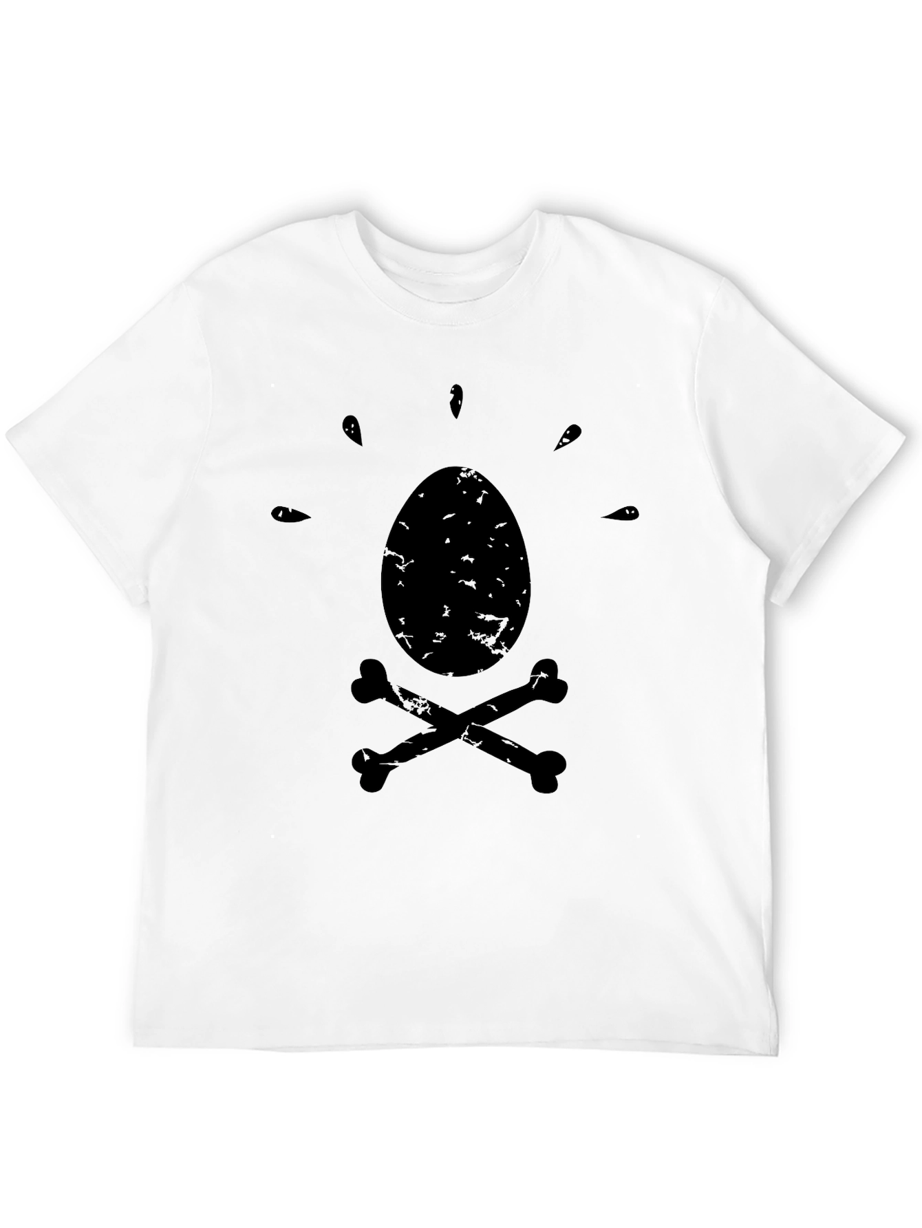 Black Egg & Bones T-Shirt - Funny Pirate Graphic Tee view 12