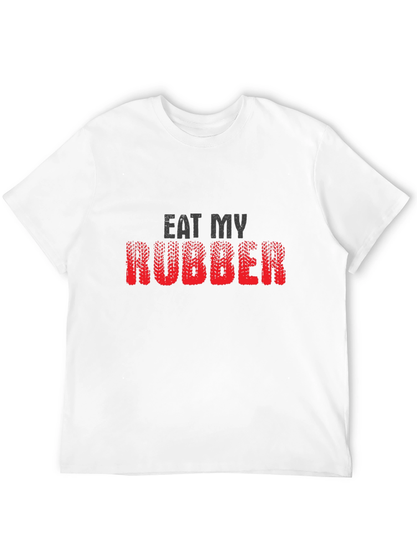 Black Eat My Rubber Graphic Tee - Novelty T-Shirt view 12