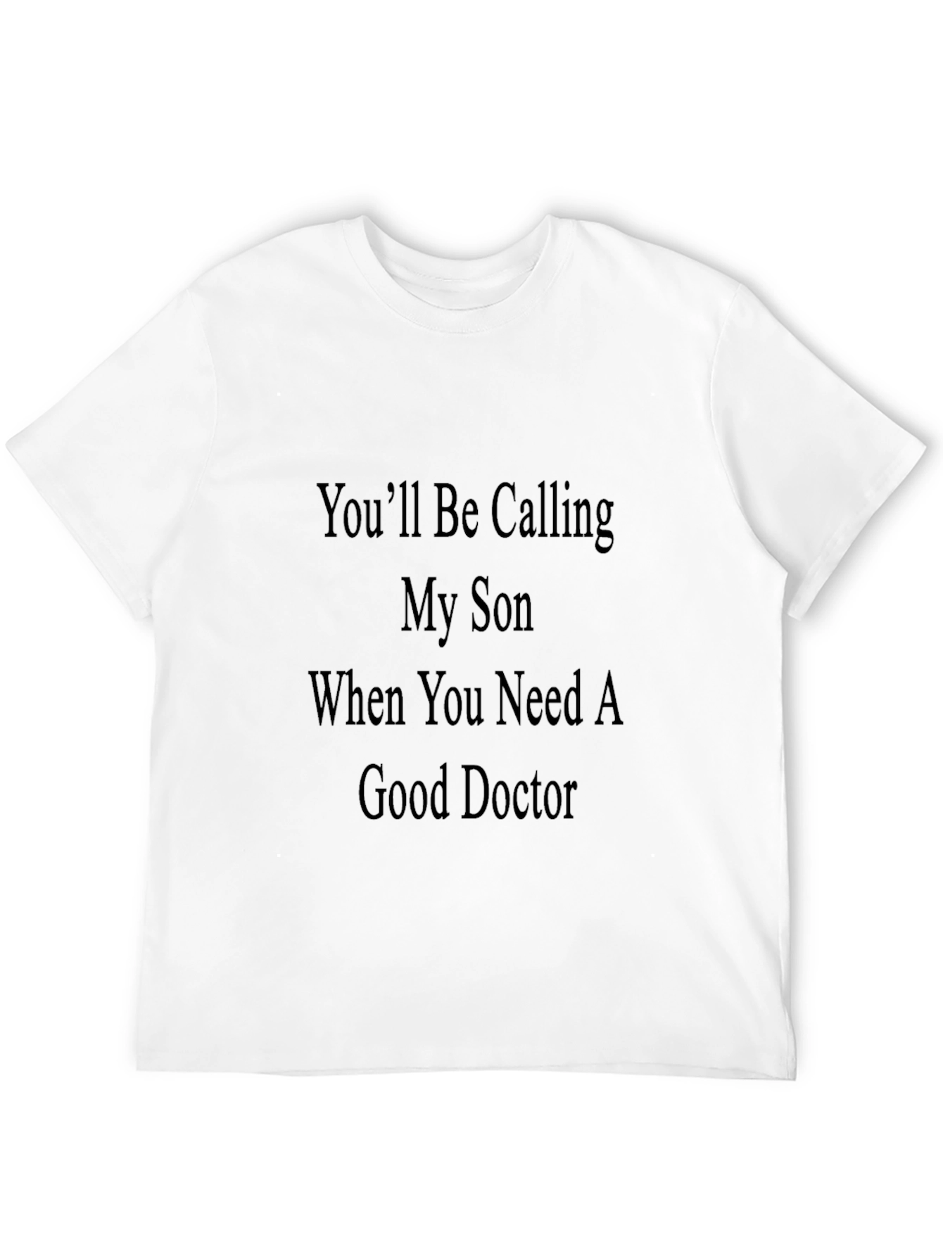 Black Funny "Doctor's Dad" Black T-Shirt view 12