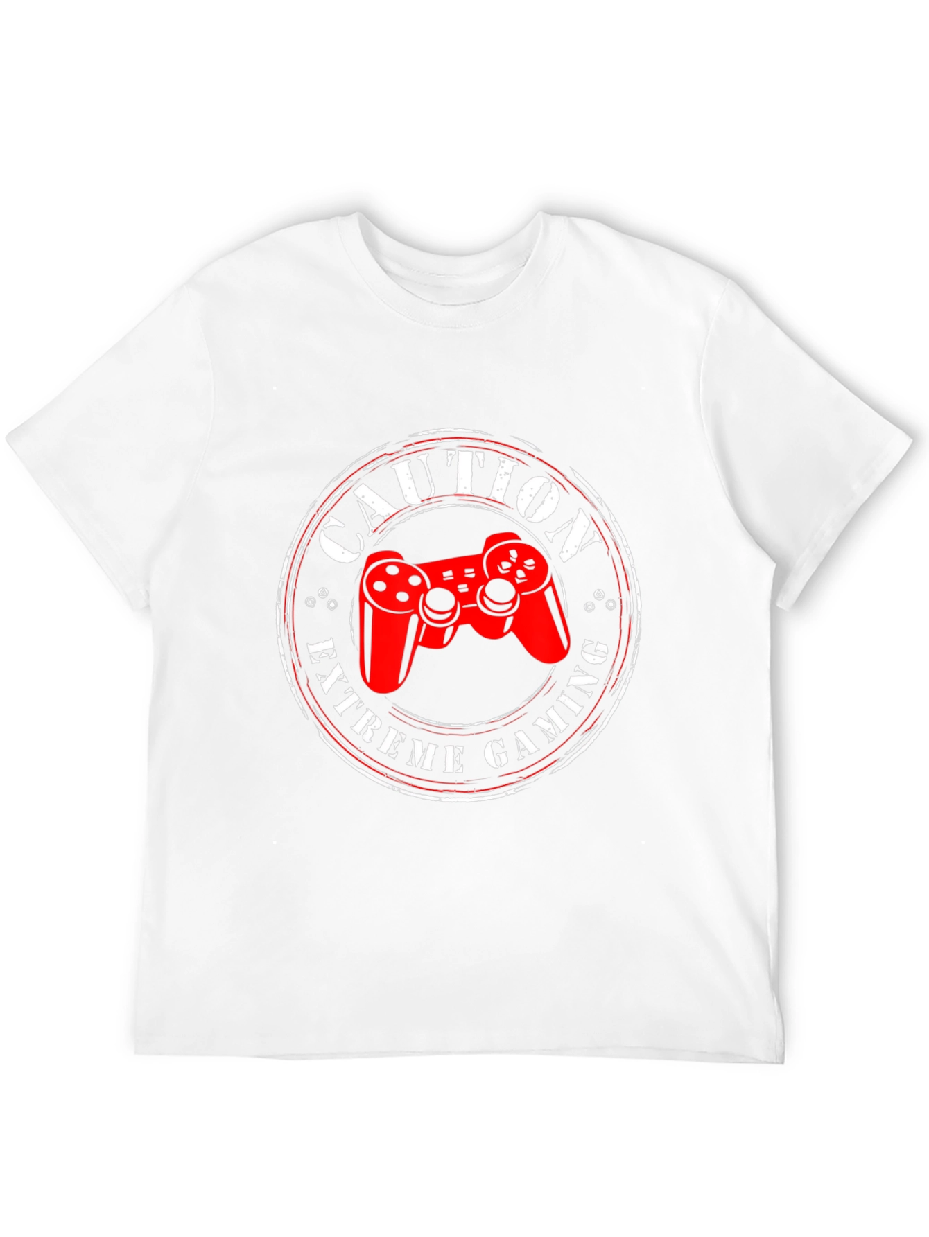 Black Caution Extreme Gaming T-Shirt - Gamer Style view 12