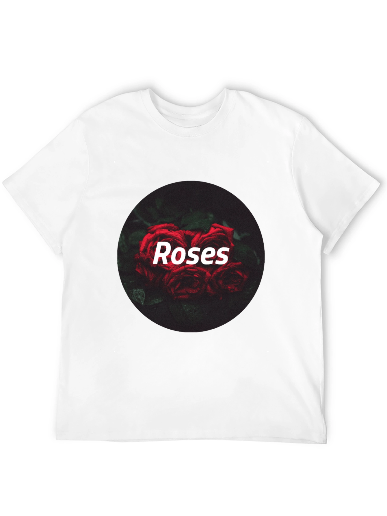 Black Roses Graphic T-Shirt - Black Crew Neck Tee view 12