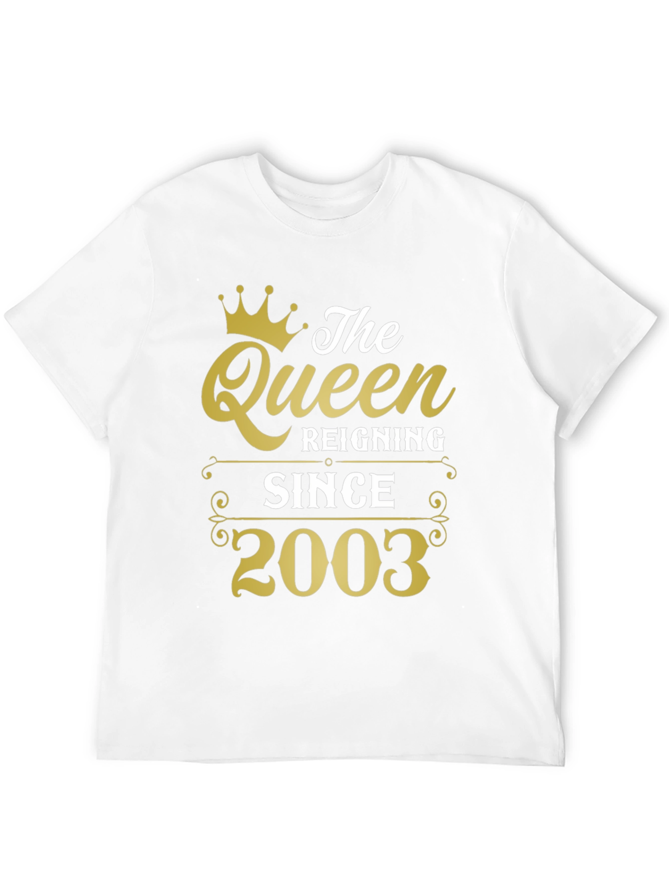 Black The Queen Reigning Since 2003 T-Shirt view 12