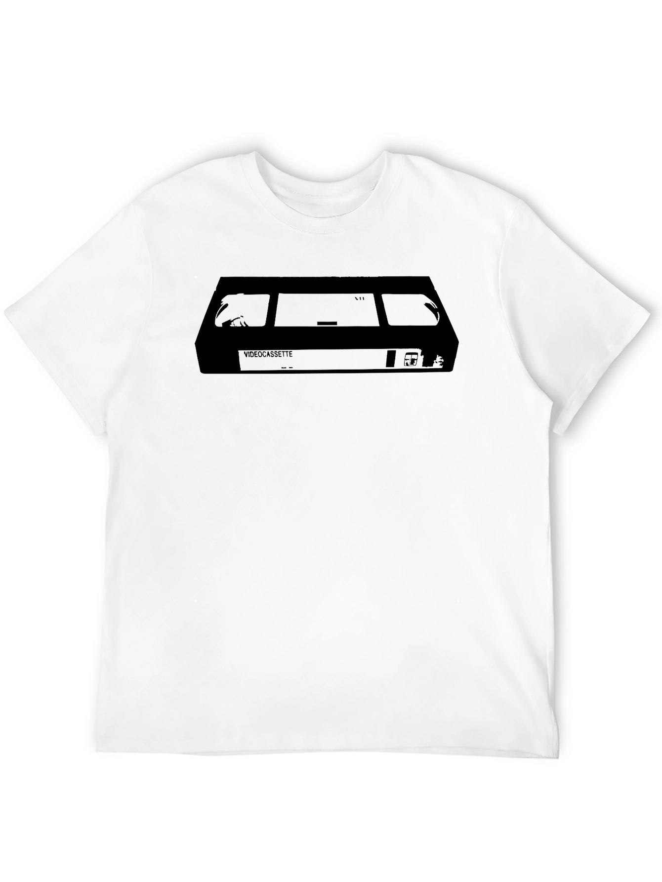 Black Retro VHS Tape Graphic Tee - Classic Black T-Shirt view 12