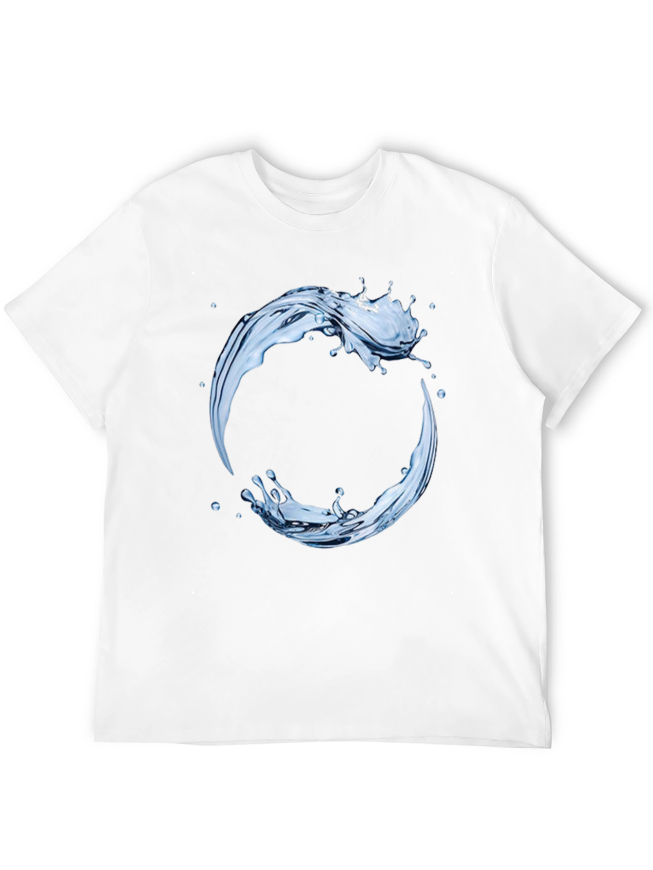 Black Water Splash Graphic Tee - Circular Design view 12
