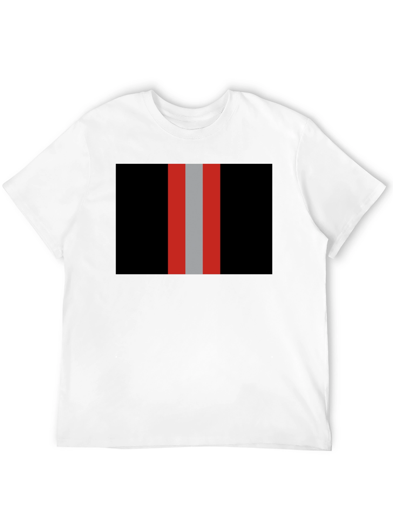Black Striped Graphic Tee - Black with Bold Stripes view 12