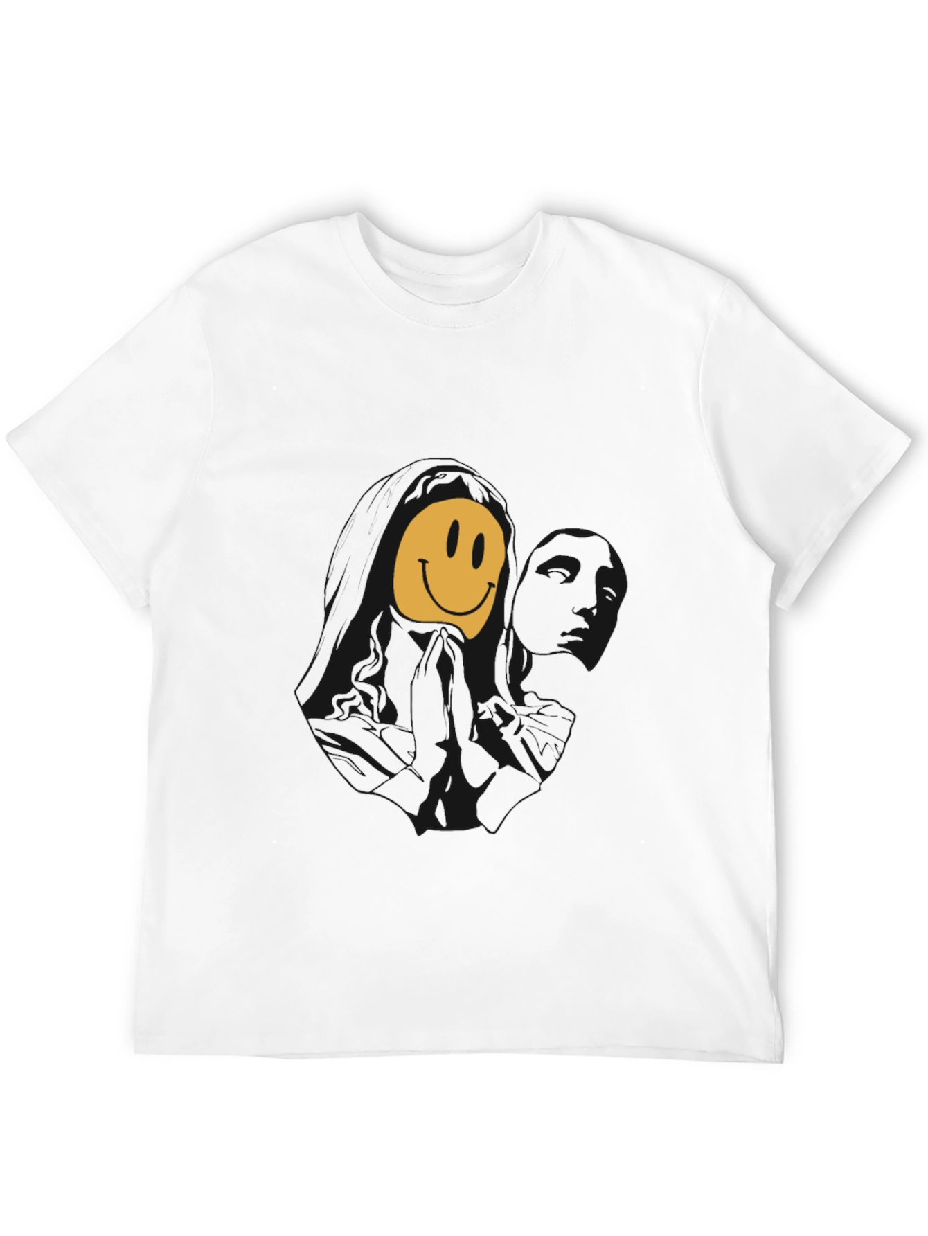 Black Melting Smiley Face Graphic Tee - Black view 12