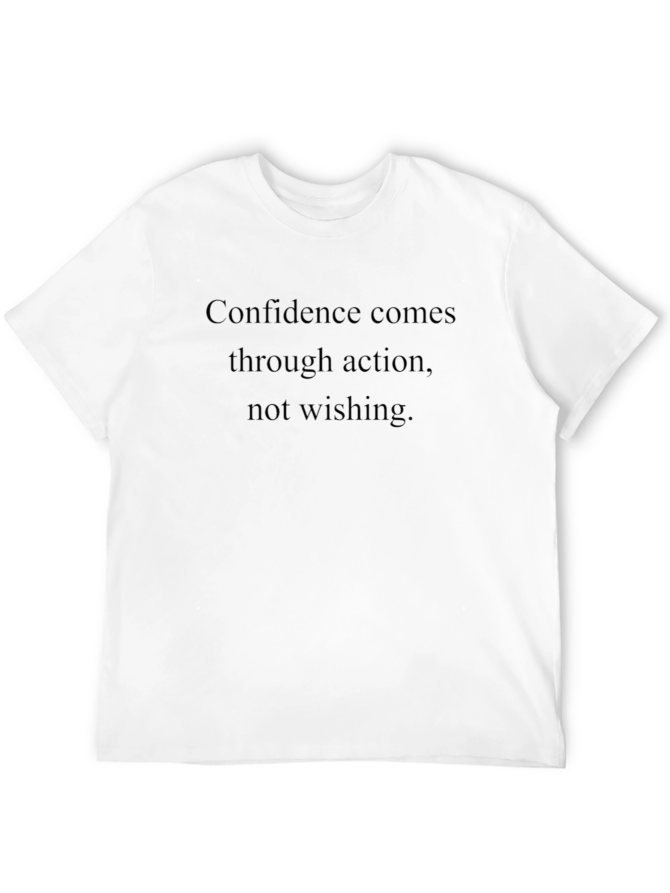 Black Motivational Quote Black T-Shirt: Confidence Through Action view 12