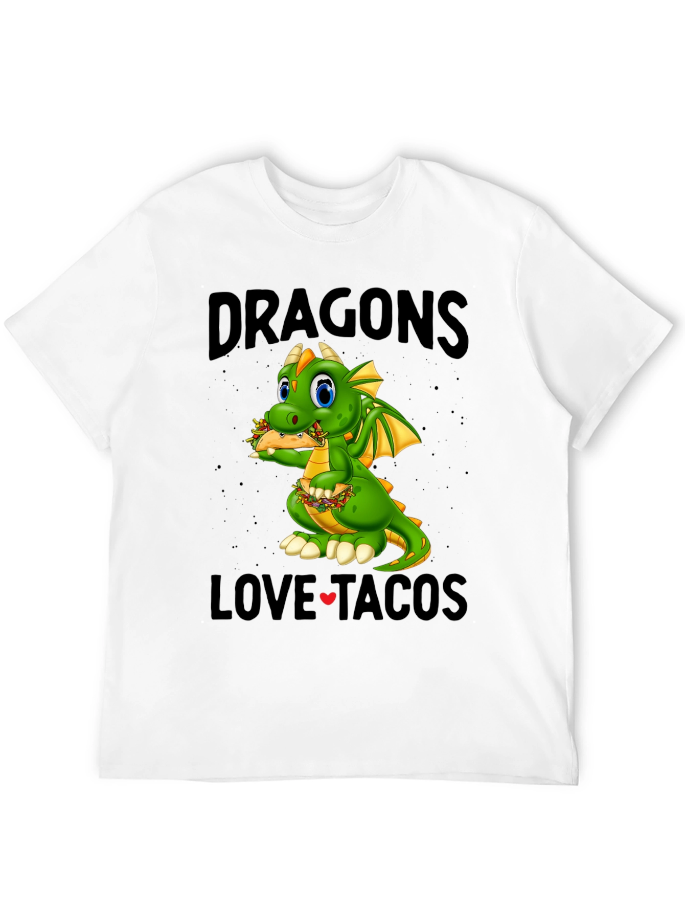 Black Dragons Love Tacos Black T-Shirt view 12