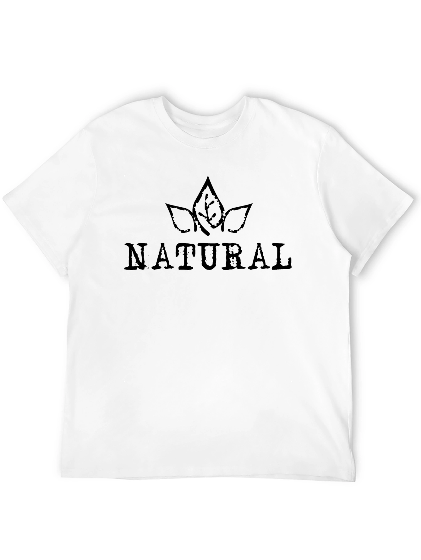 Black Men's Black Natural Graphic T-Shirt view 12