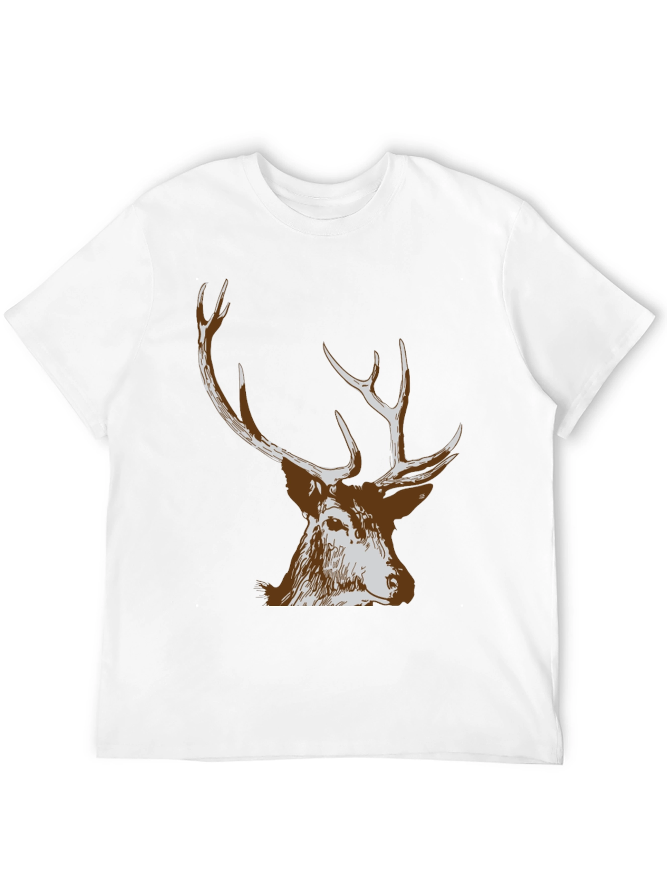 Black Men's Black Deer Graphic T-Shirt view 12