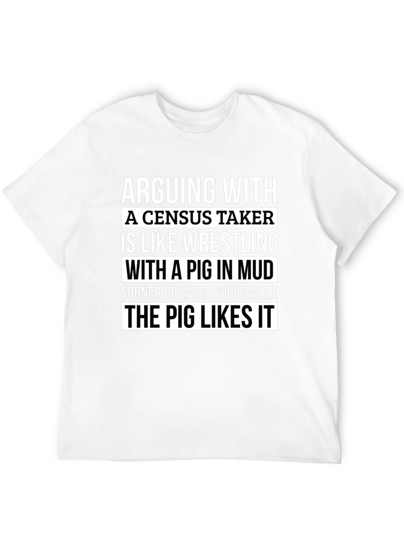 Black Arguing with a Census Taker T-Shirt view 12