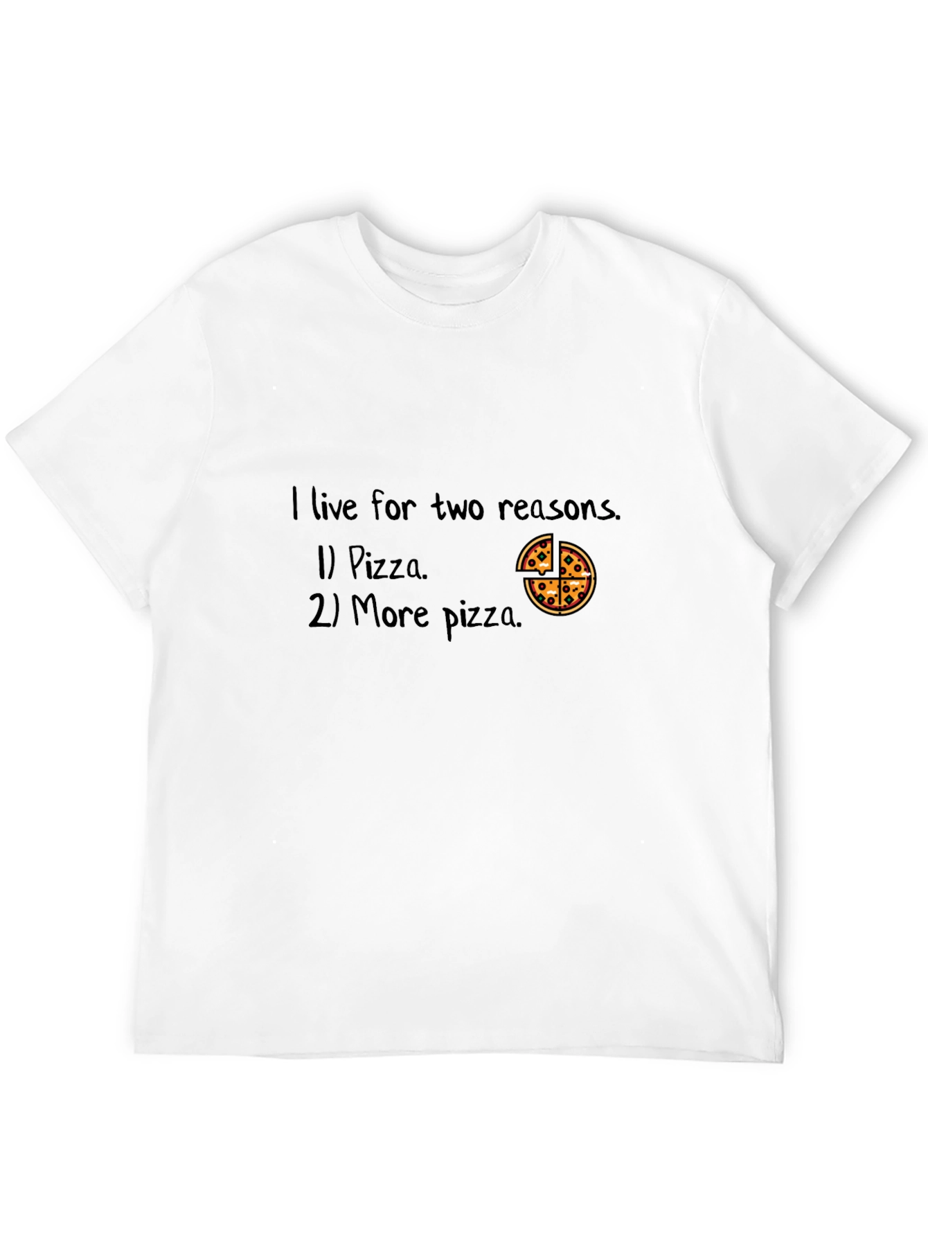 Black Pizza Lover T-Shirt - I Live For Pizza view 12
