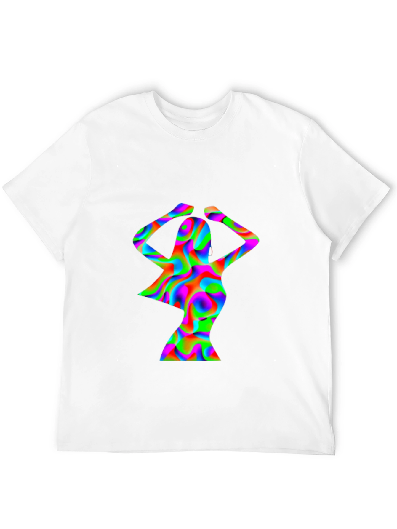Black Psychedelic Woman Graphic T-Shirt view 12