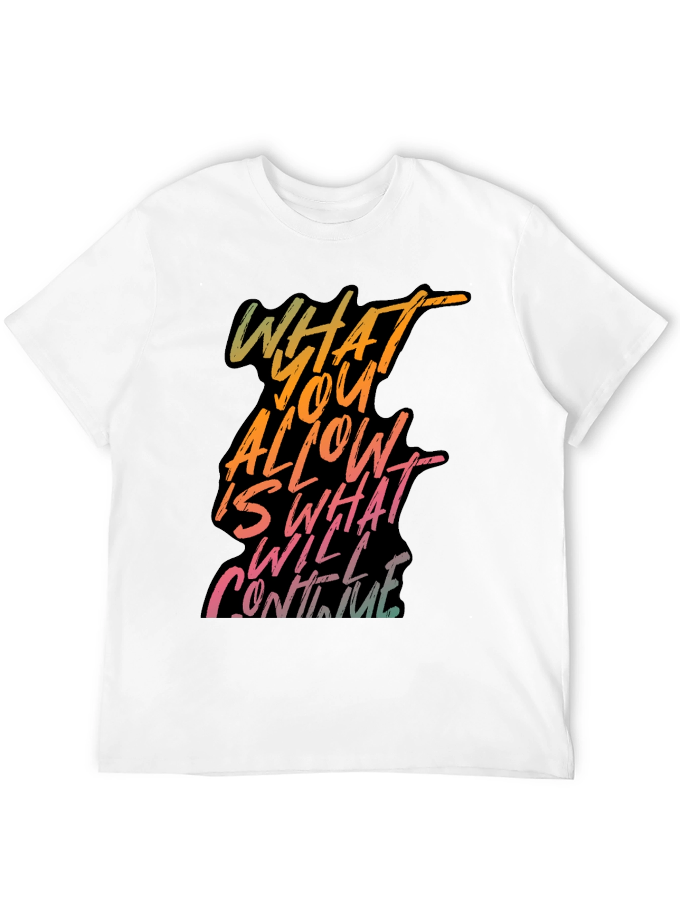 Black Inspirational Graphic Tee - What You Allow view 12
