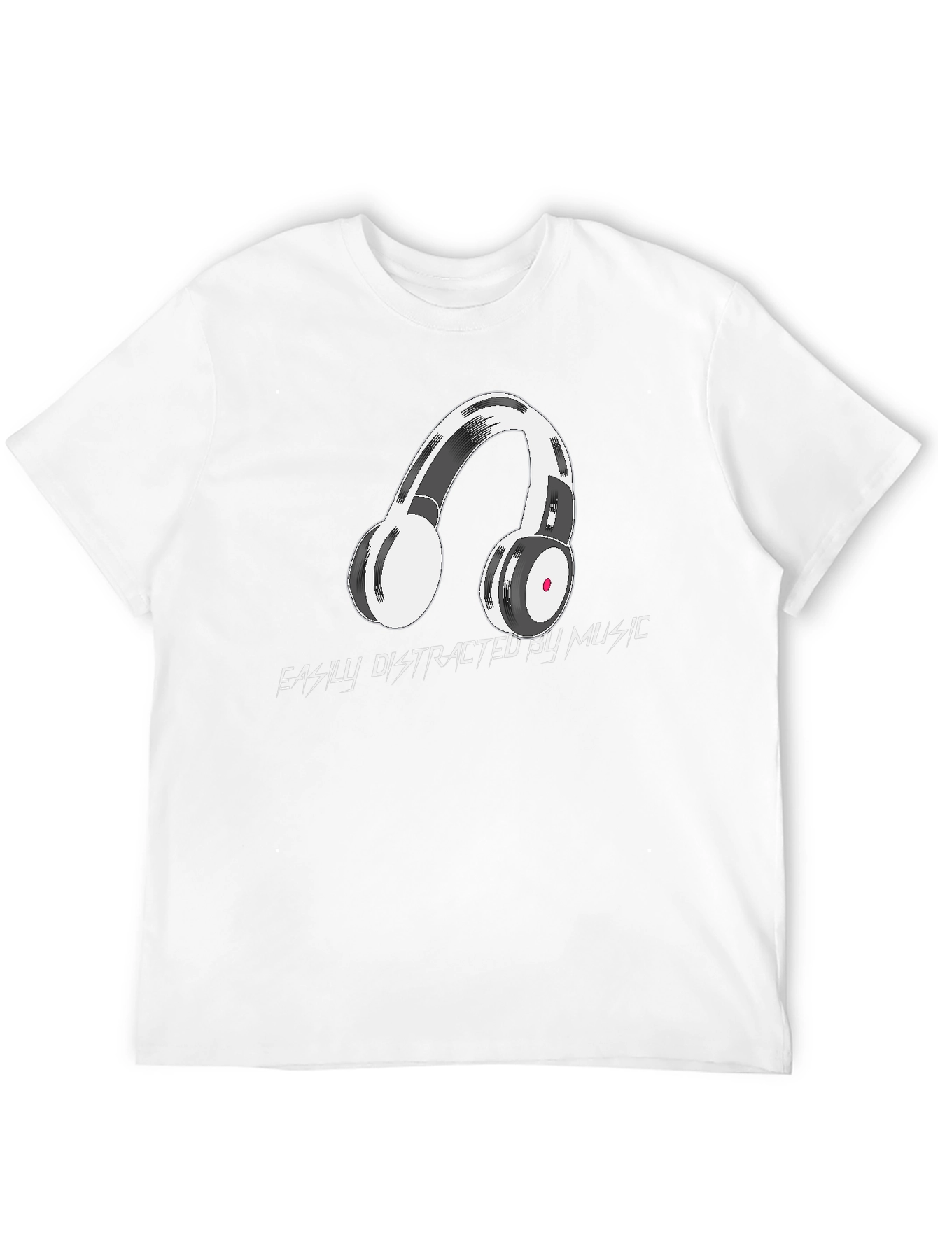 Black Easily Distracted by Music Graphic Tee view 12