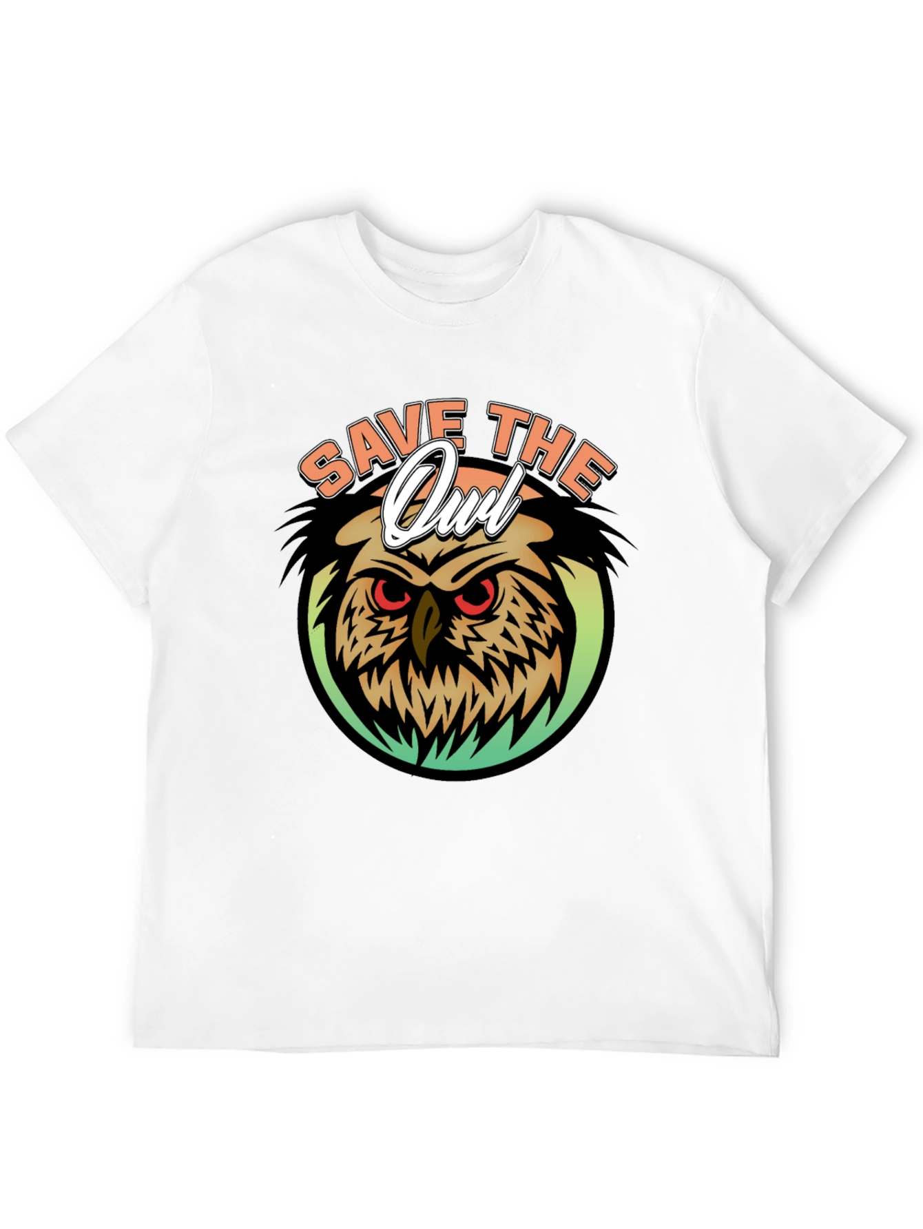 Black Save the Owl Graphic T-Shirt view 12
