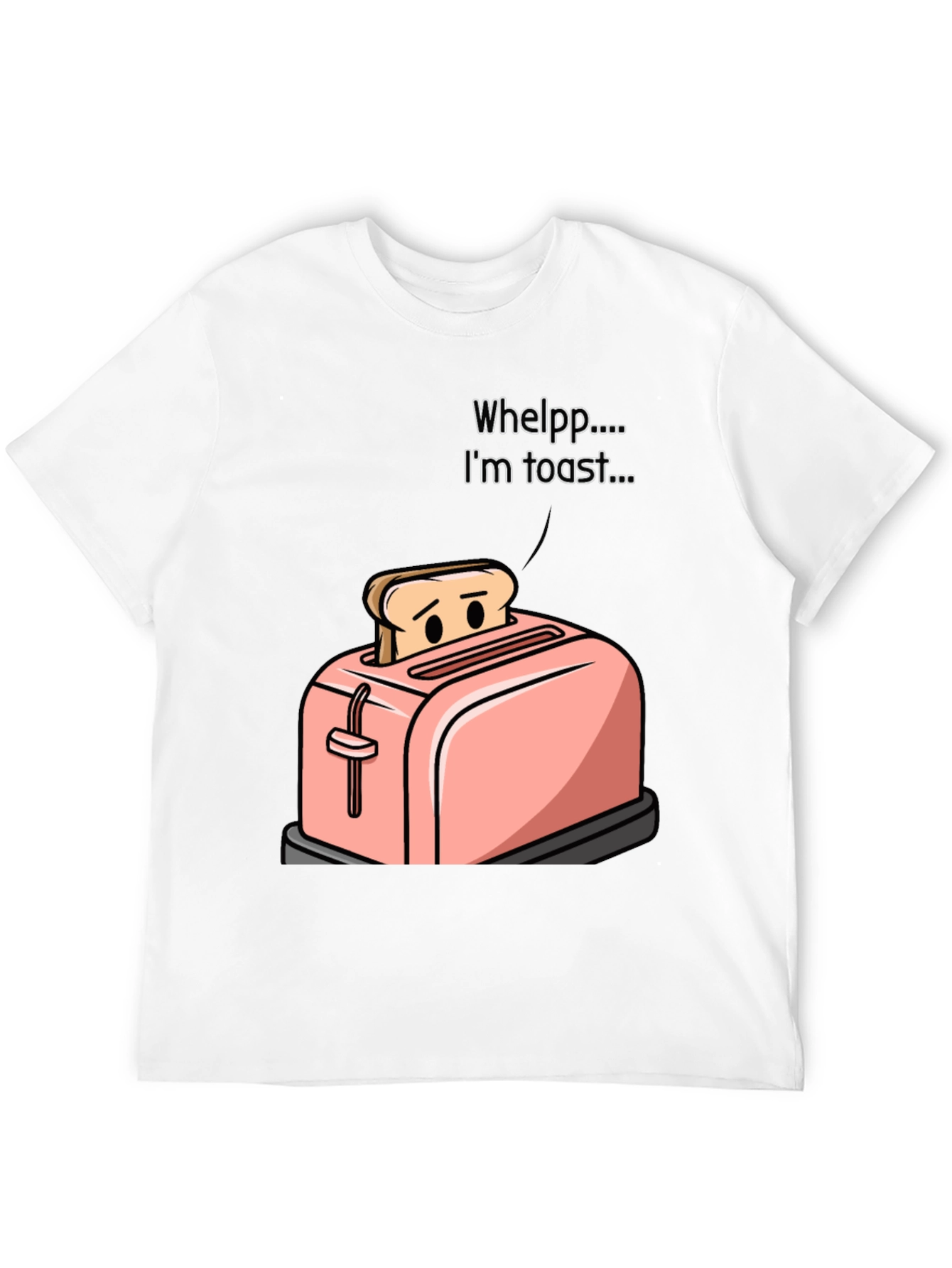 Black I'm Toast Funny Graphic T-Shirt view 12