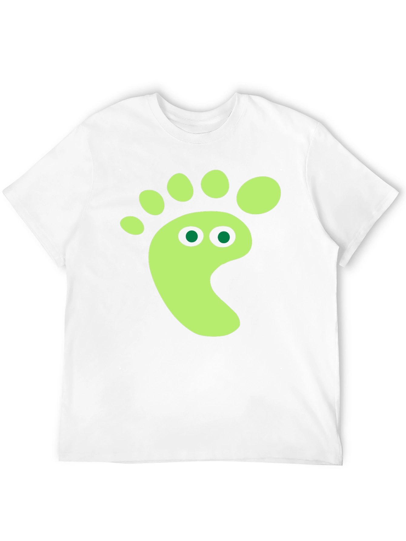 Black Funky Footprint Graphic Tee - Black Cotton Shirt view 12