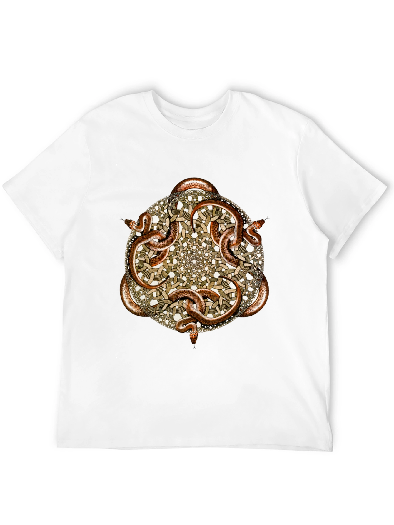 Black Snake Mandala Graphic T-Shirt view 12