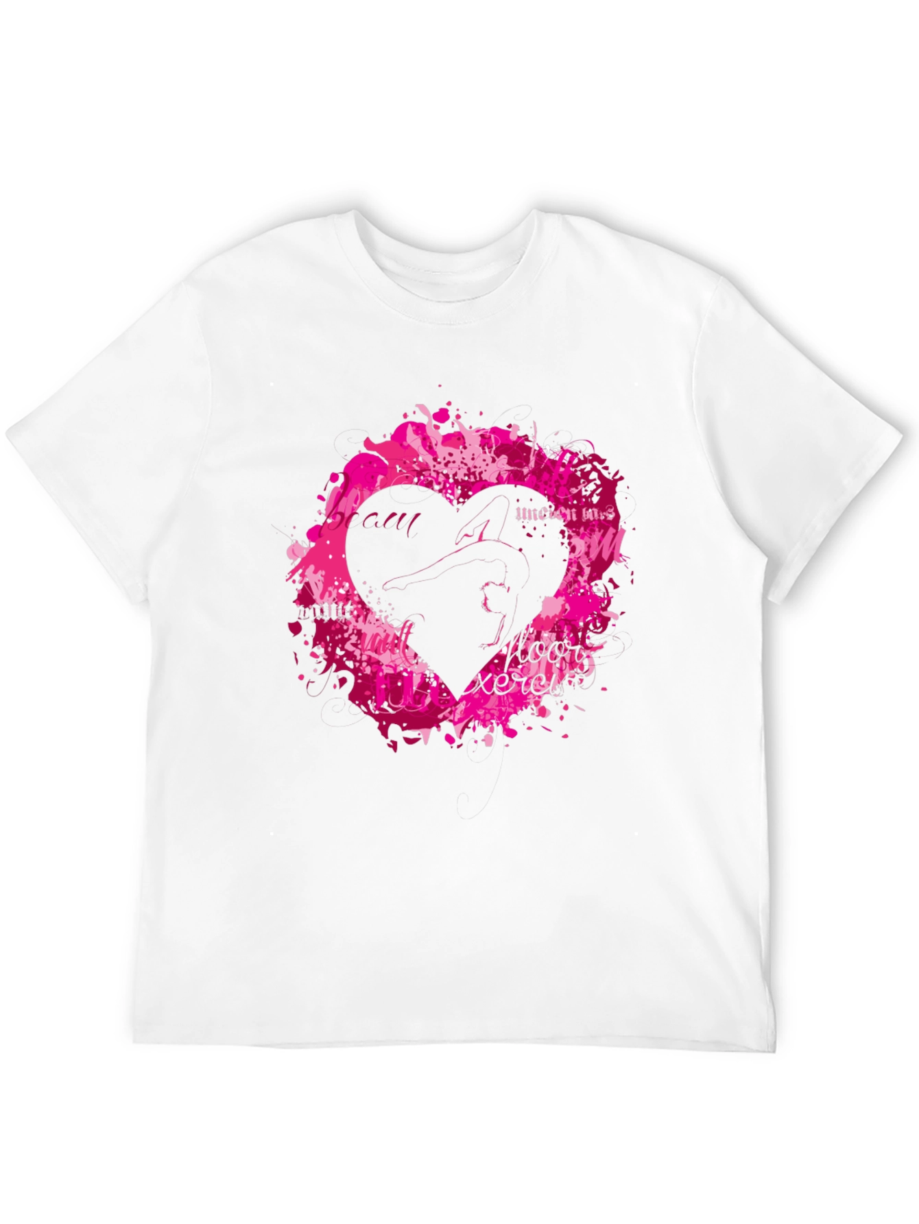 Black Black T-Shirt with Heart Graphic view 12
