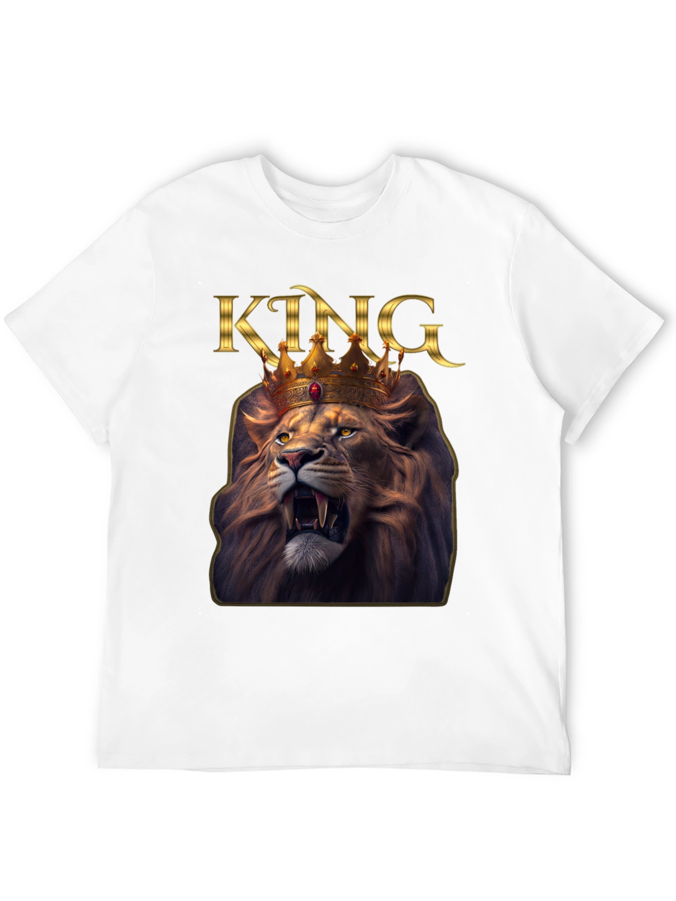 Black King Lion Graphic Tee - Black T-Shirt view 12