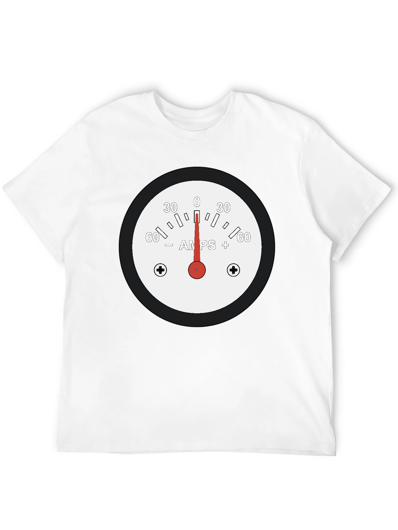 Black Amps Gauge Graphic Tee - Black Cotton T-Shirt view 12