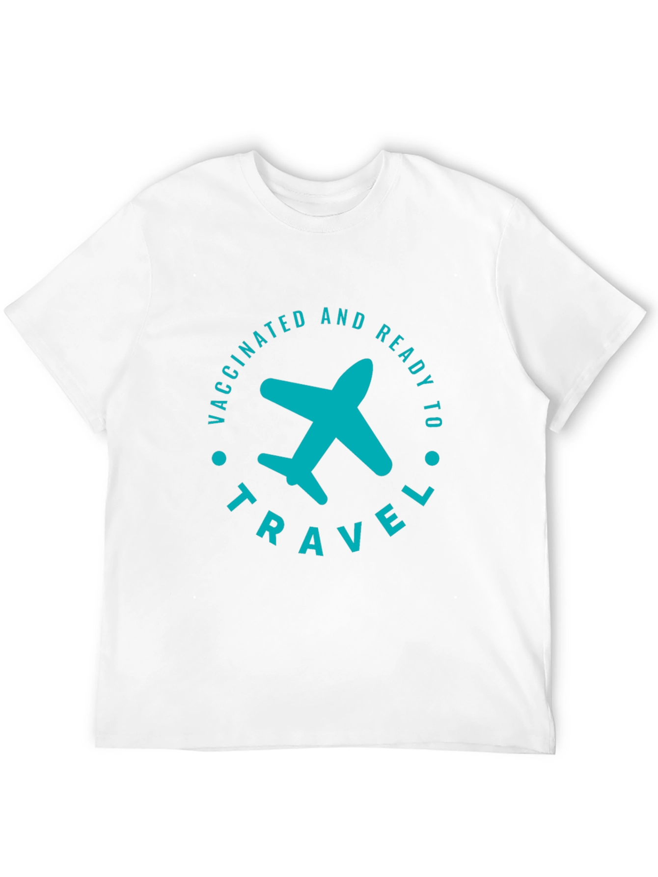 Black Vaccinated & Ready to Travel T-Shirt - Airplane Graphic view 12