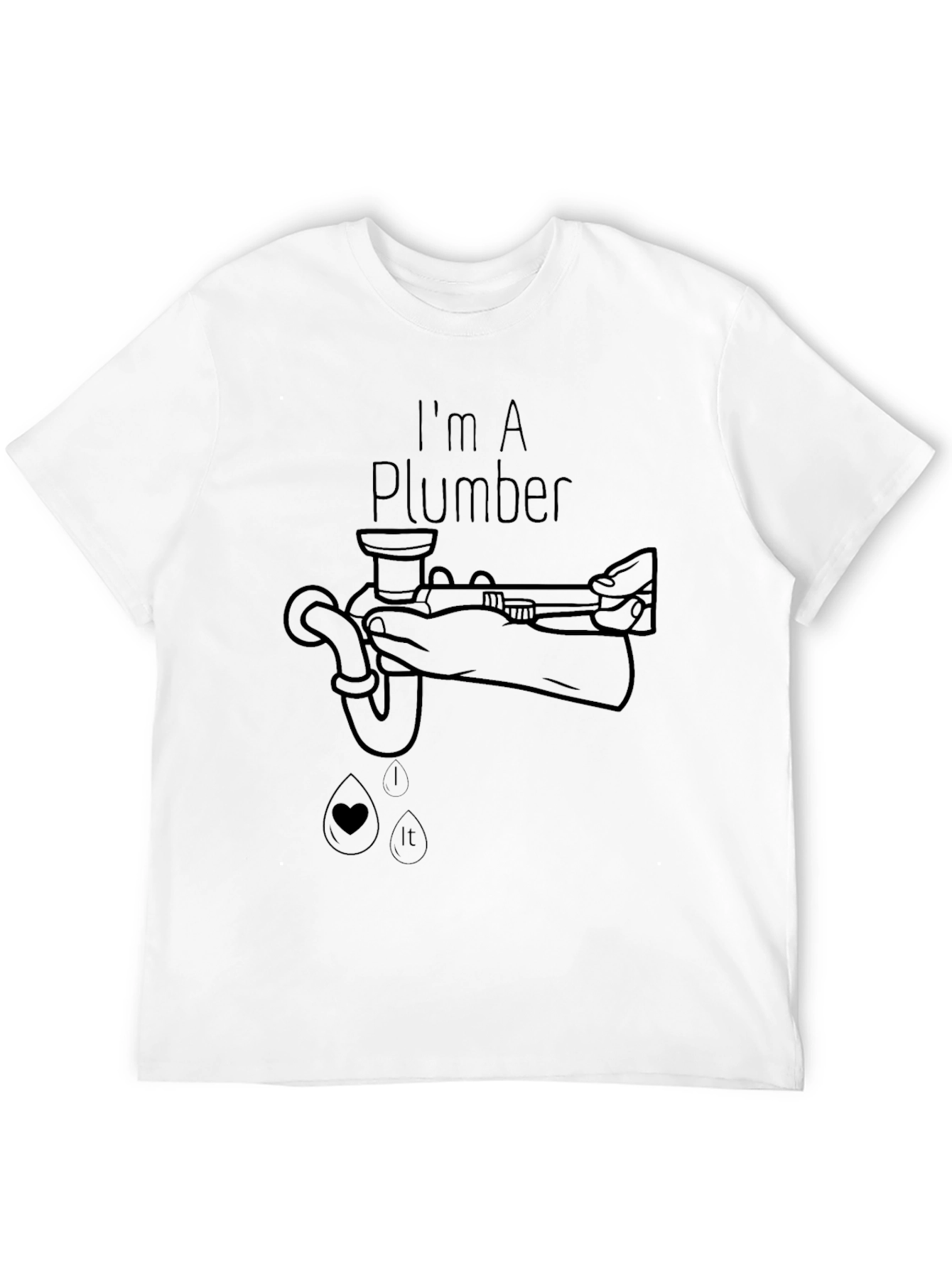 Black I'm A Plumber Graphic Tee - Black view 12