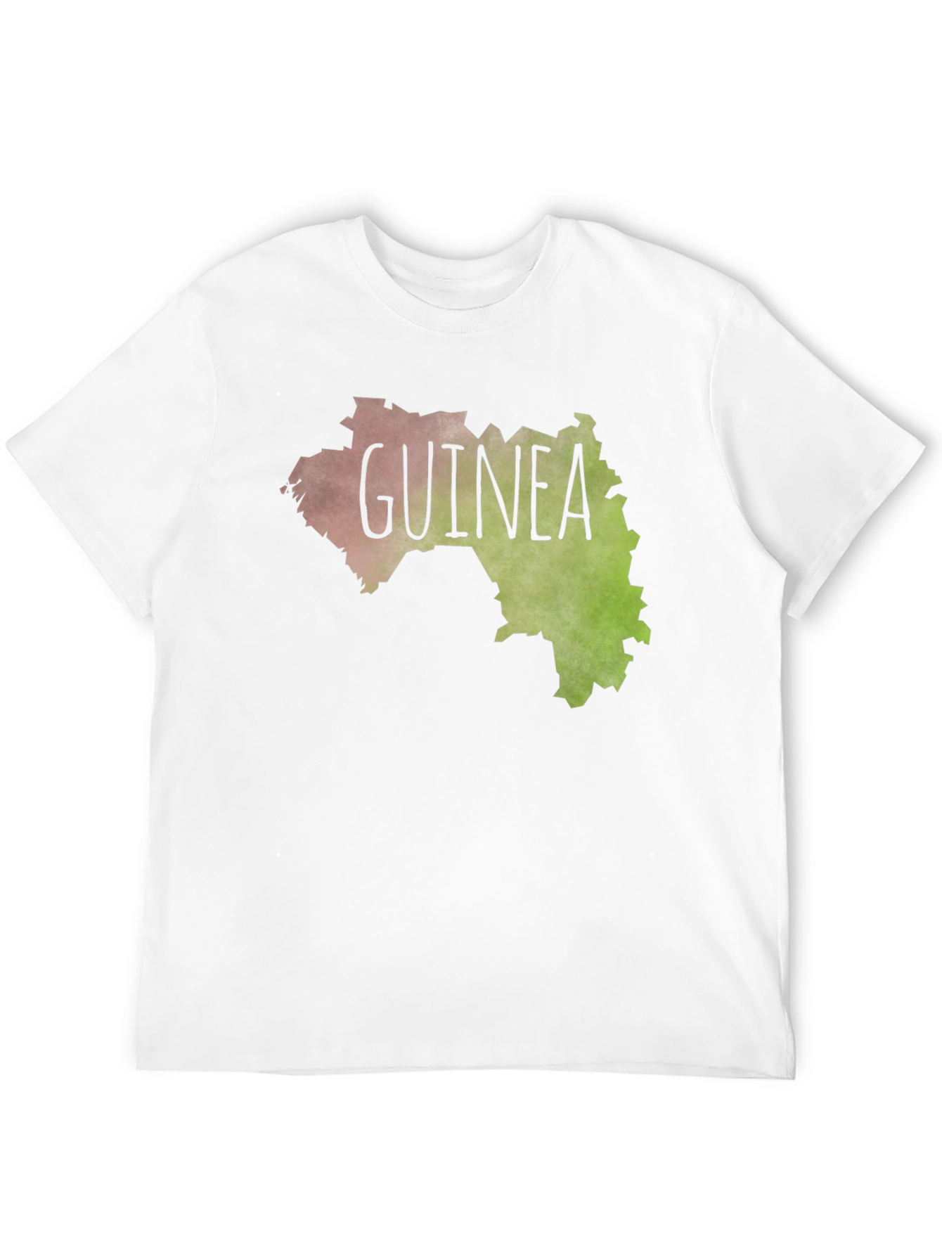 Black Guinea Map Graphic Tee - Black Unisex T-Shirt view 12