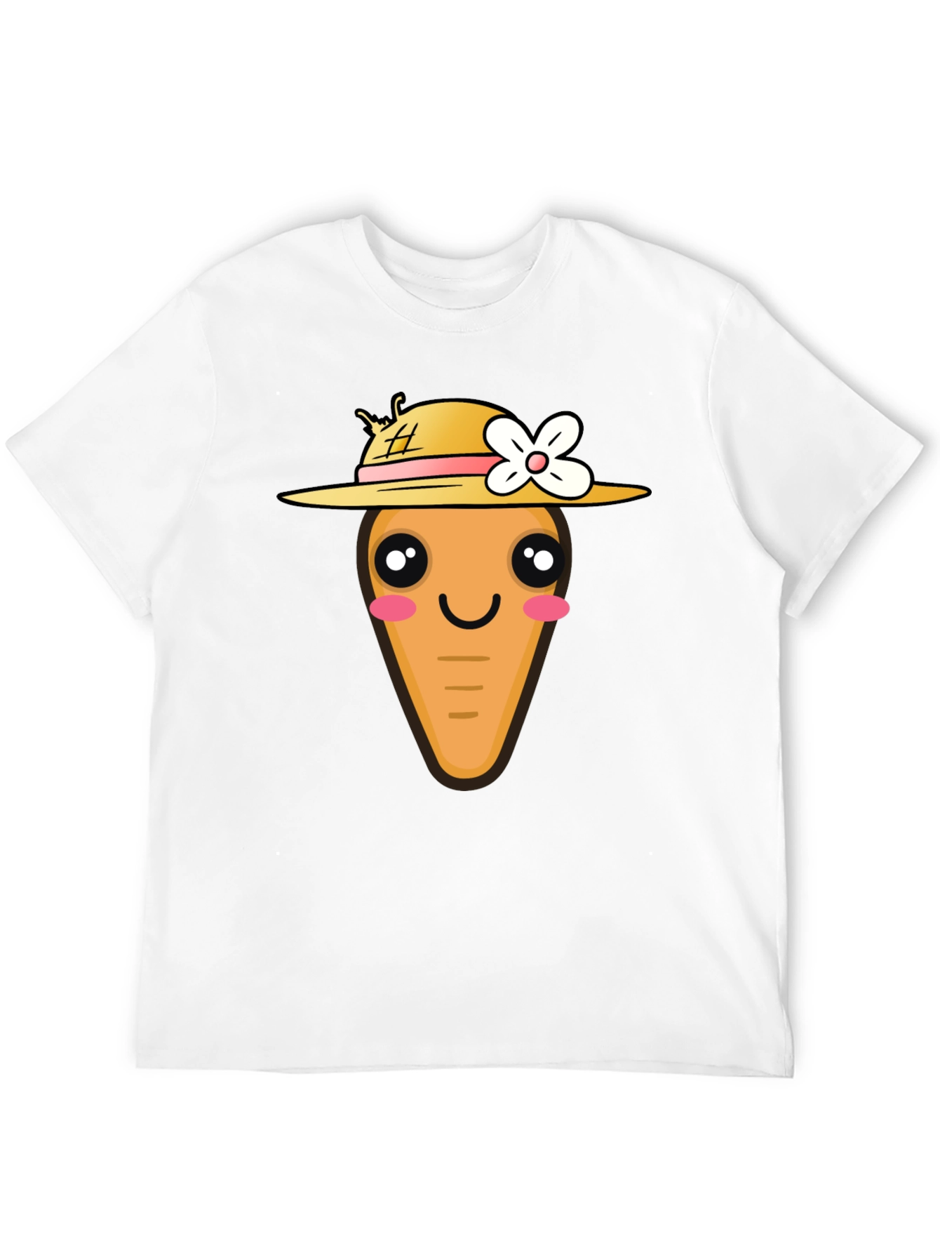 Black Cute Carrot T-Shirt - Funny Cartoon Tee view 12